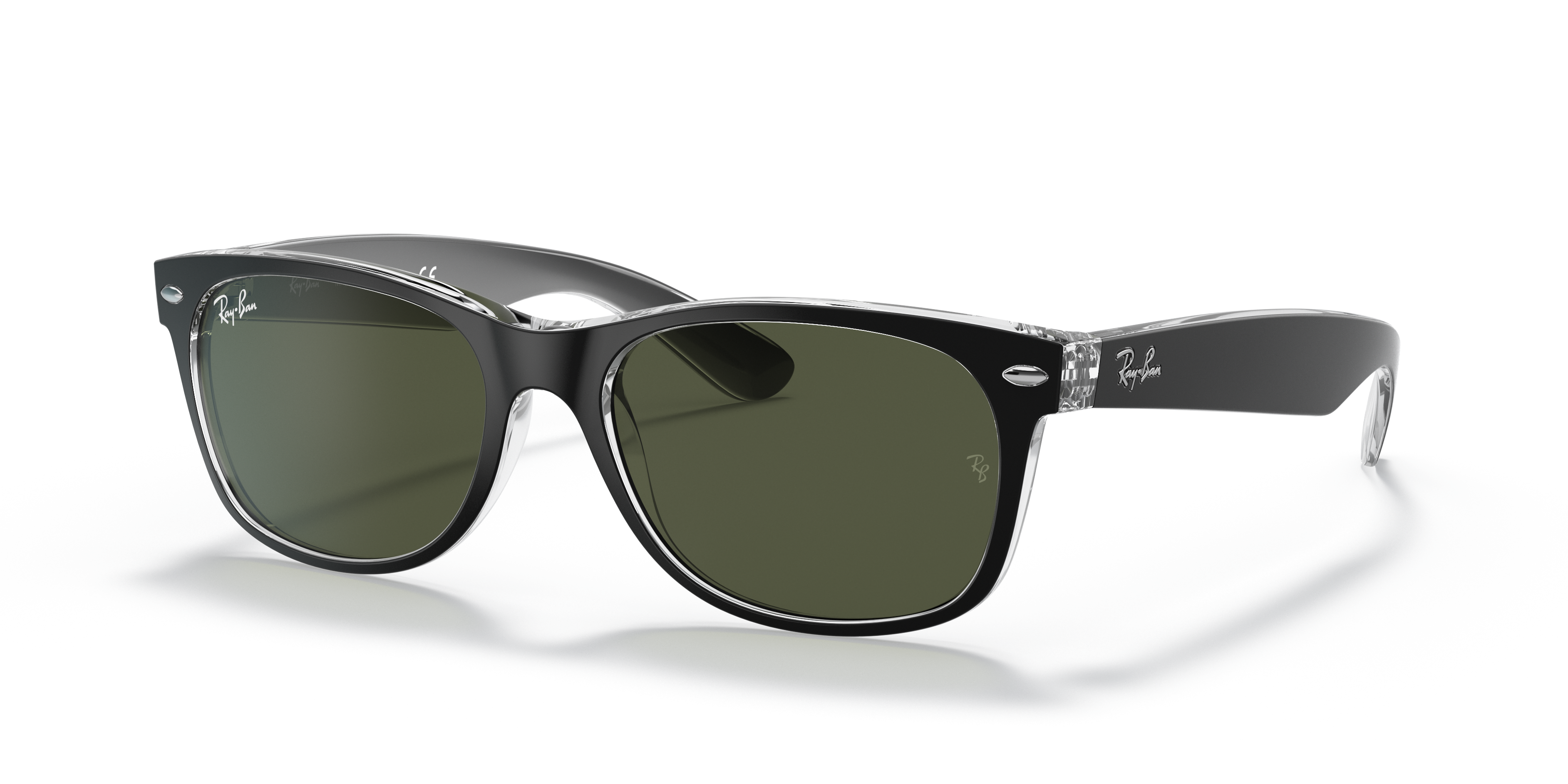 Ray-Ban New Wayfarer RB2132-F 55□18 Ray-Ban New Wayfarer Color Mix M (55 - 18) with Green lenses and