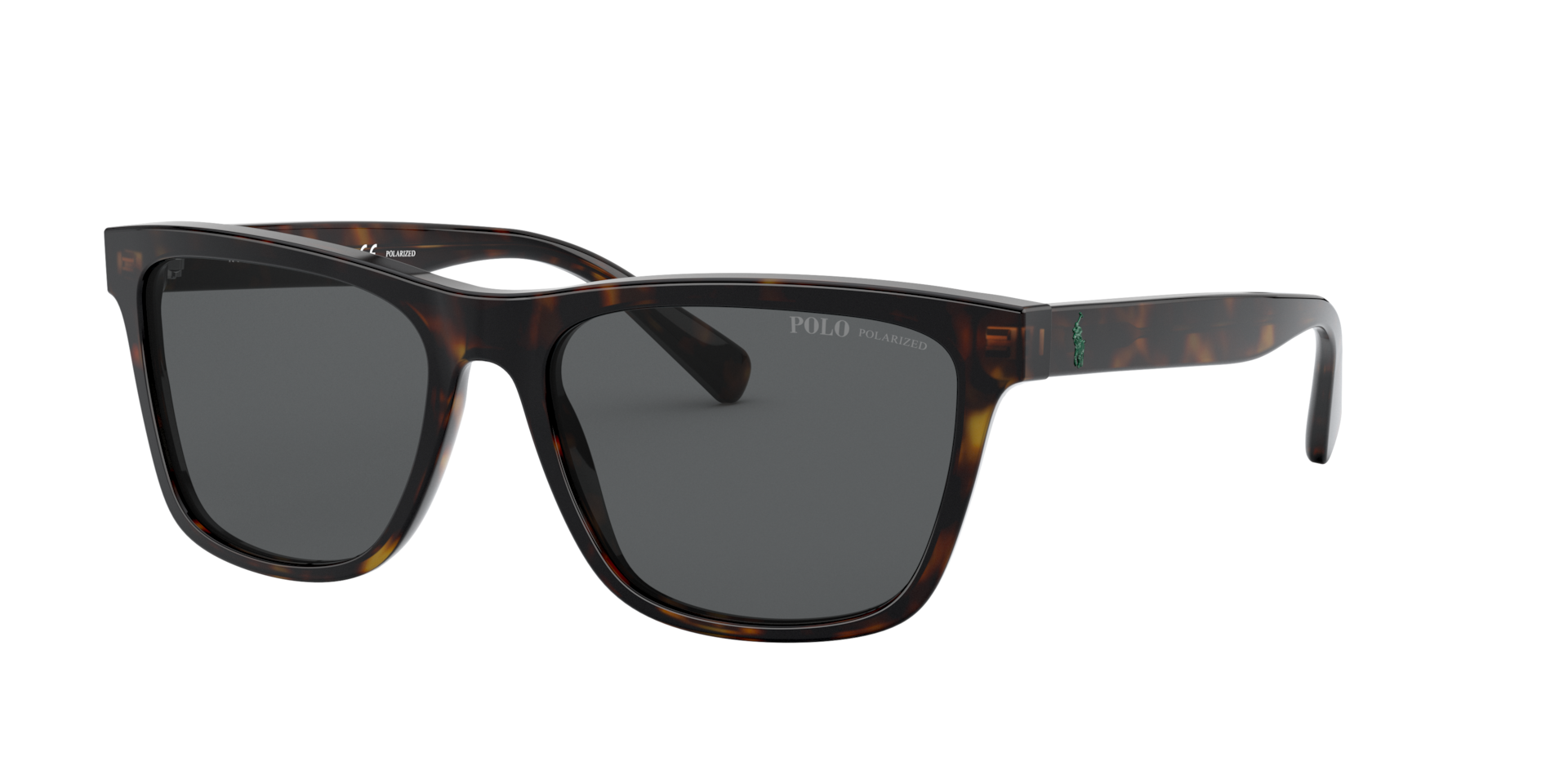 Óculos de sol Polo Ralph Lauren PH4167, formato retangular, armação em acetato tartaruga, lente cinza