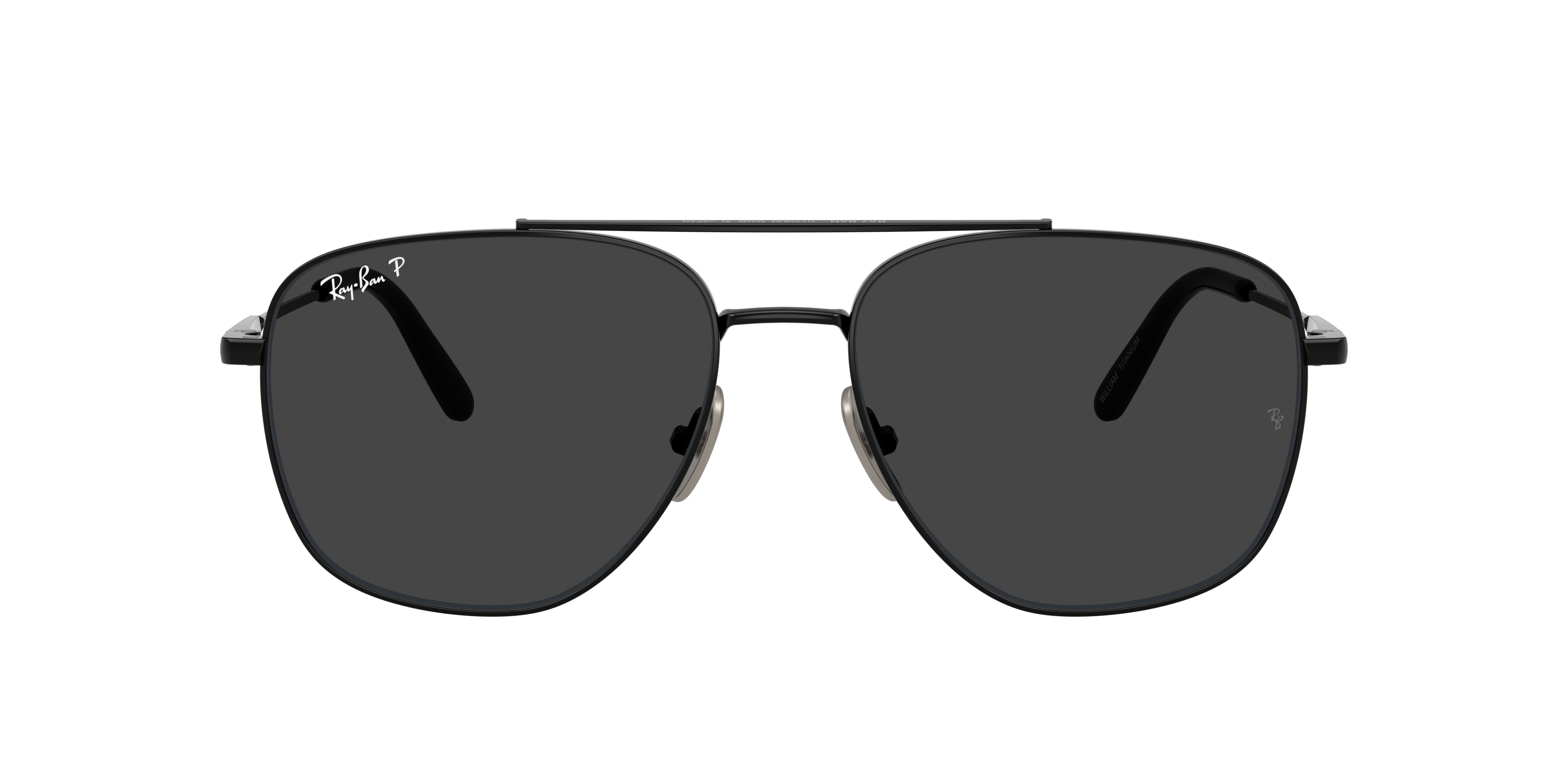 Ray-Ban William Titanium XL (59 - 17) with Black lenses and Black