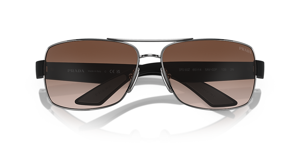 Prada Linea Rossa PS 50ZS XXL (65 - 14) with Brown lenses and Grey