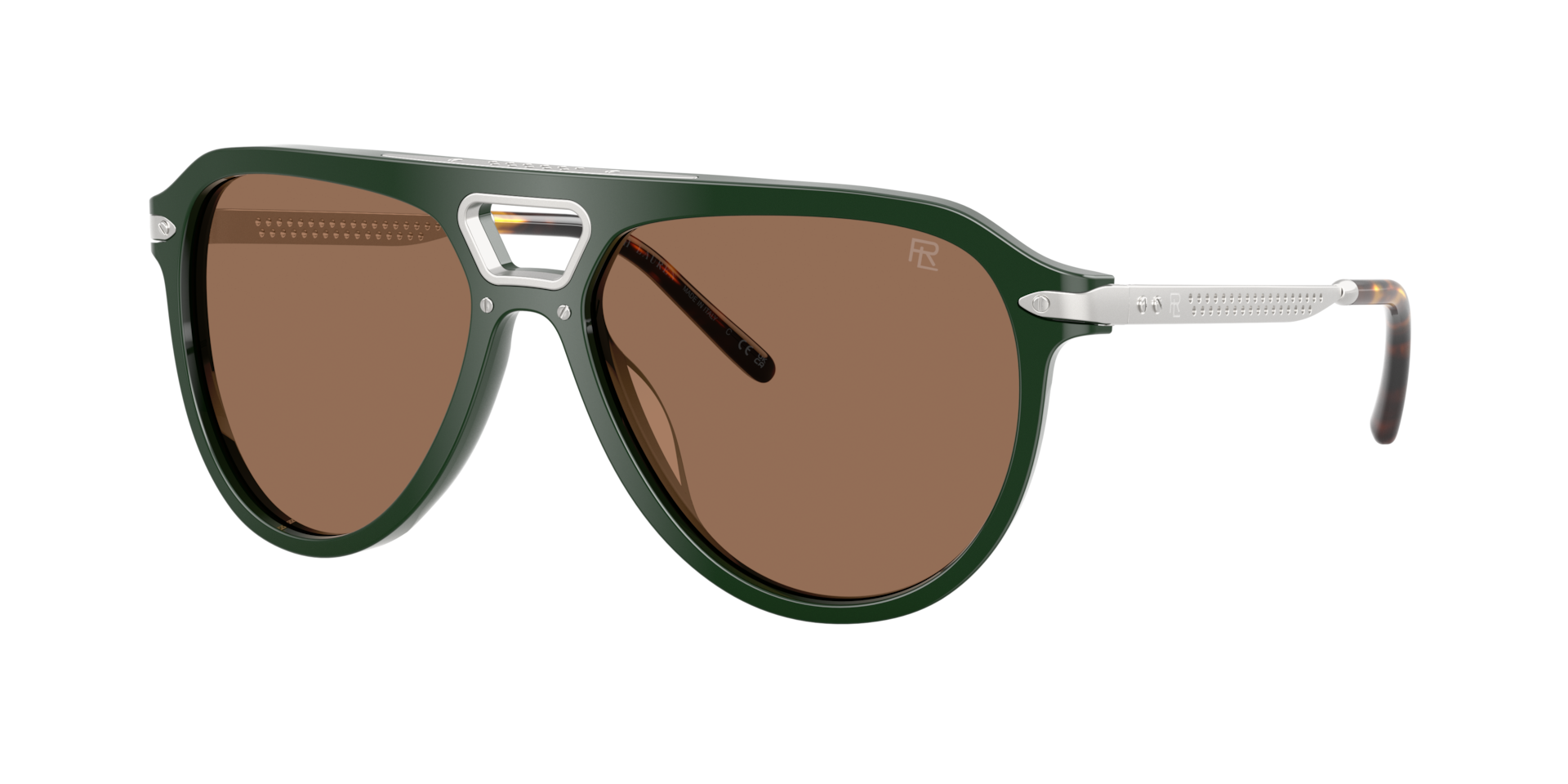 Ralph Lauren Homme Sunglass RL8228U - Couleur du Monture Vert fort Couleur de Lentille Brun 252 €