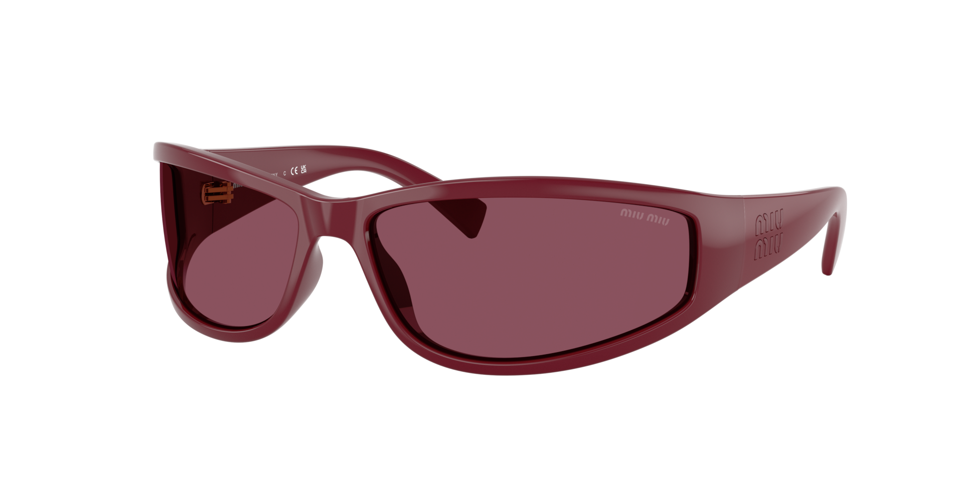 Miu Miu Woman Sunglass MU C06SU -  Frame color: Bordeaux, Lens color: Dark Violet