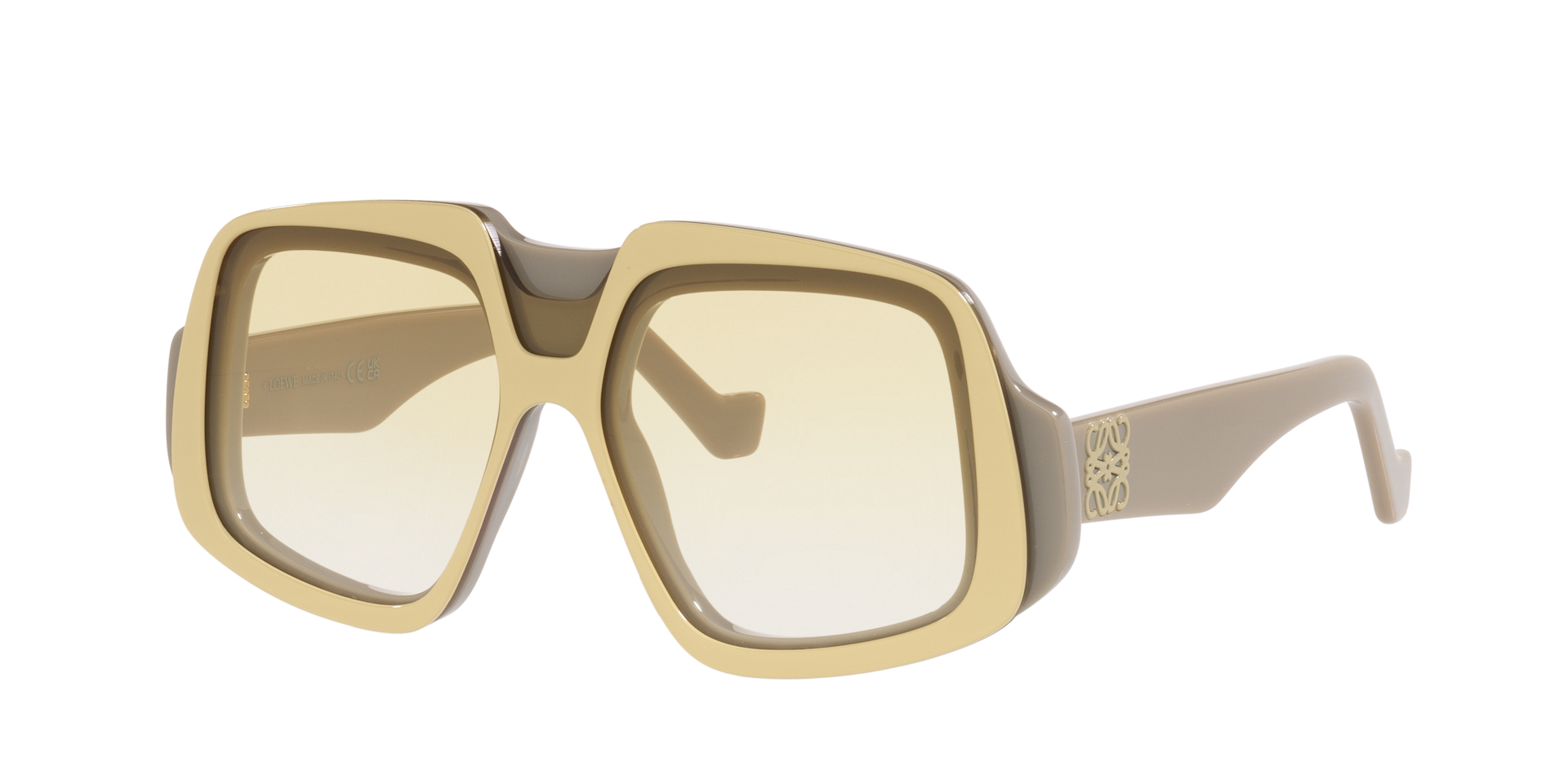 Loewe Femme Sunglass Anagram Lw40194I - Couleur du Monture Brun Couleur de Lentille Jaune 450 €