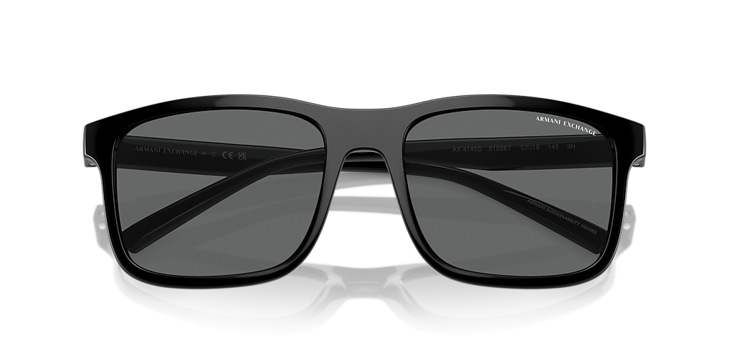 Armani Exchange AX4145S XXL (57 - 19) with Grey lenses and Black