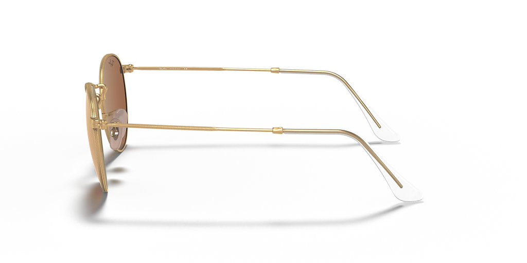 Ray-Ban Round Flash Lenses L (53 - 21) with Brown lenses and Gold