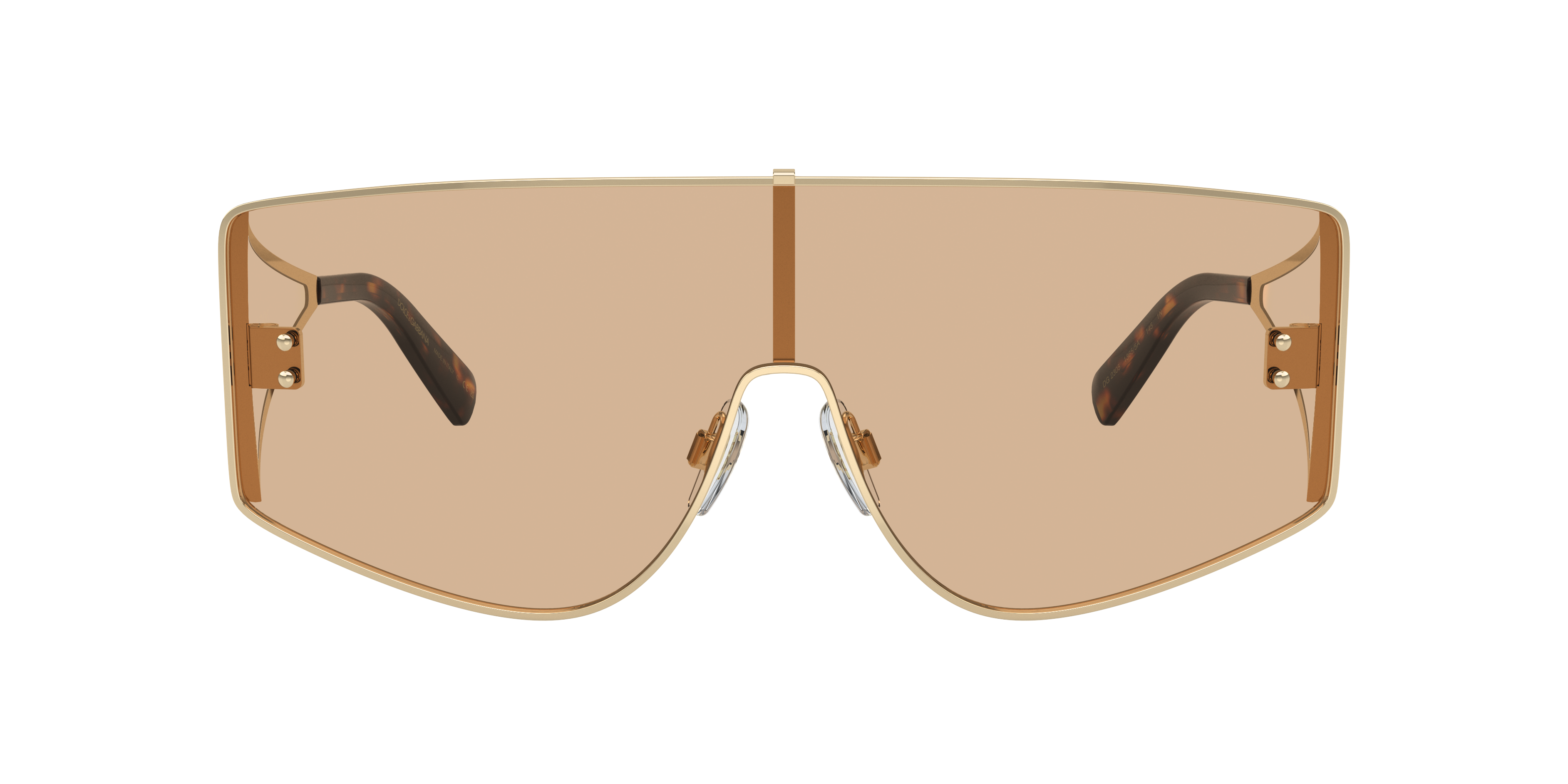 Dolce&Gabbana DG2305 L (0 - 144) com Lentes Marrom e Armação Ouro