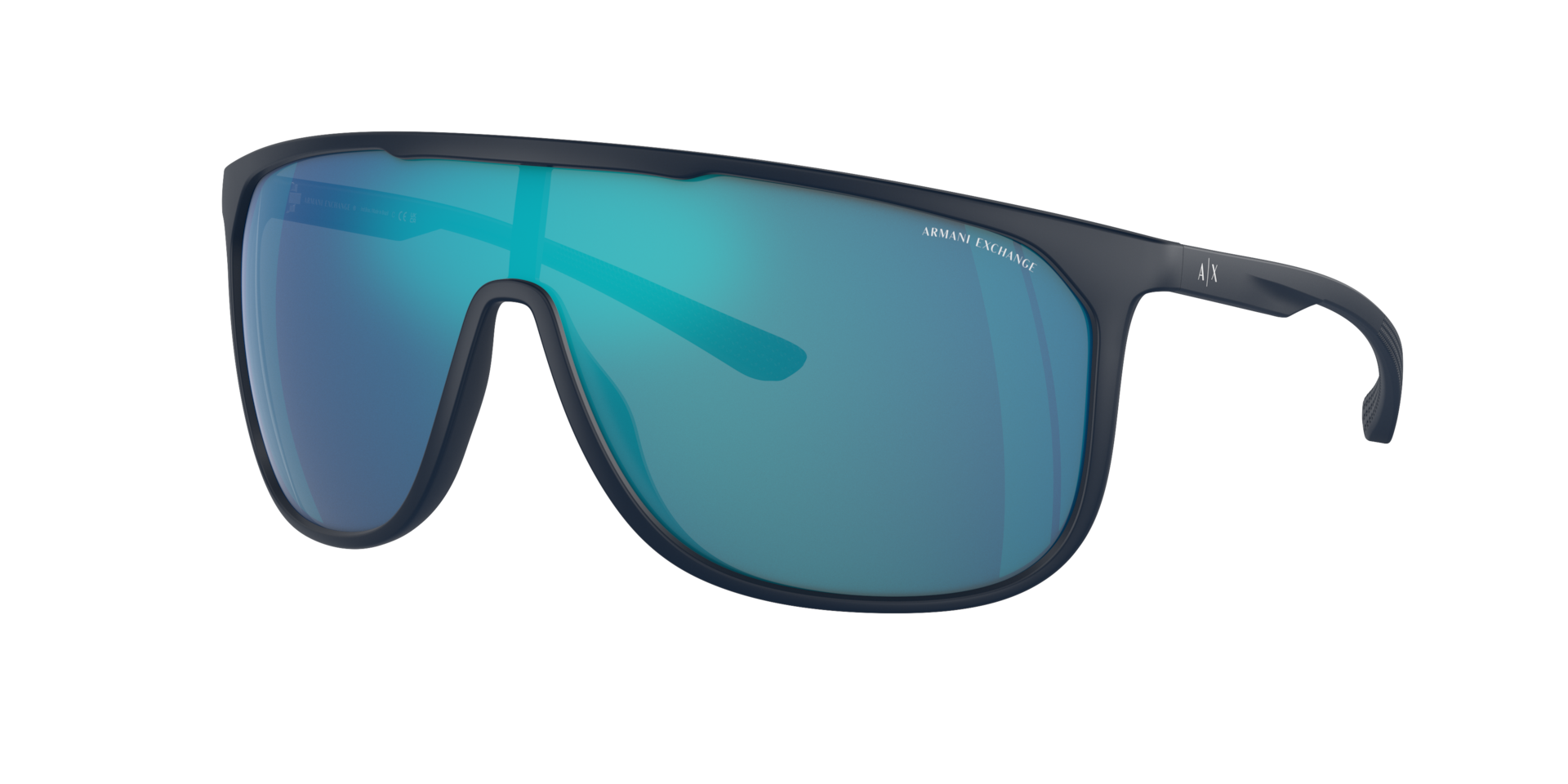 Armani Exchange Man Sunglass AX4137SU -  Frame color: Matte Blue, Lens color: Mirror Blue