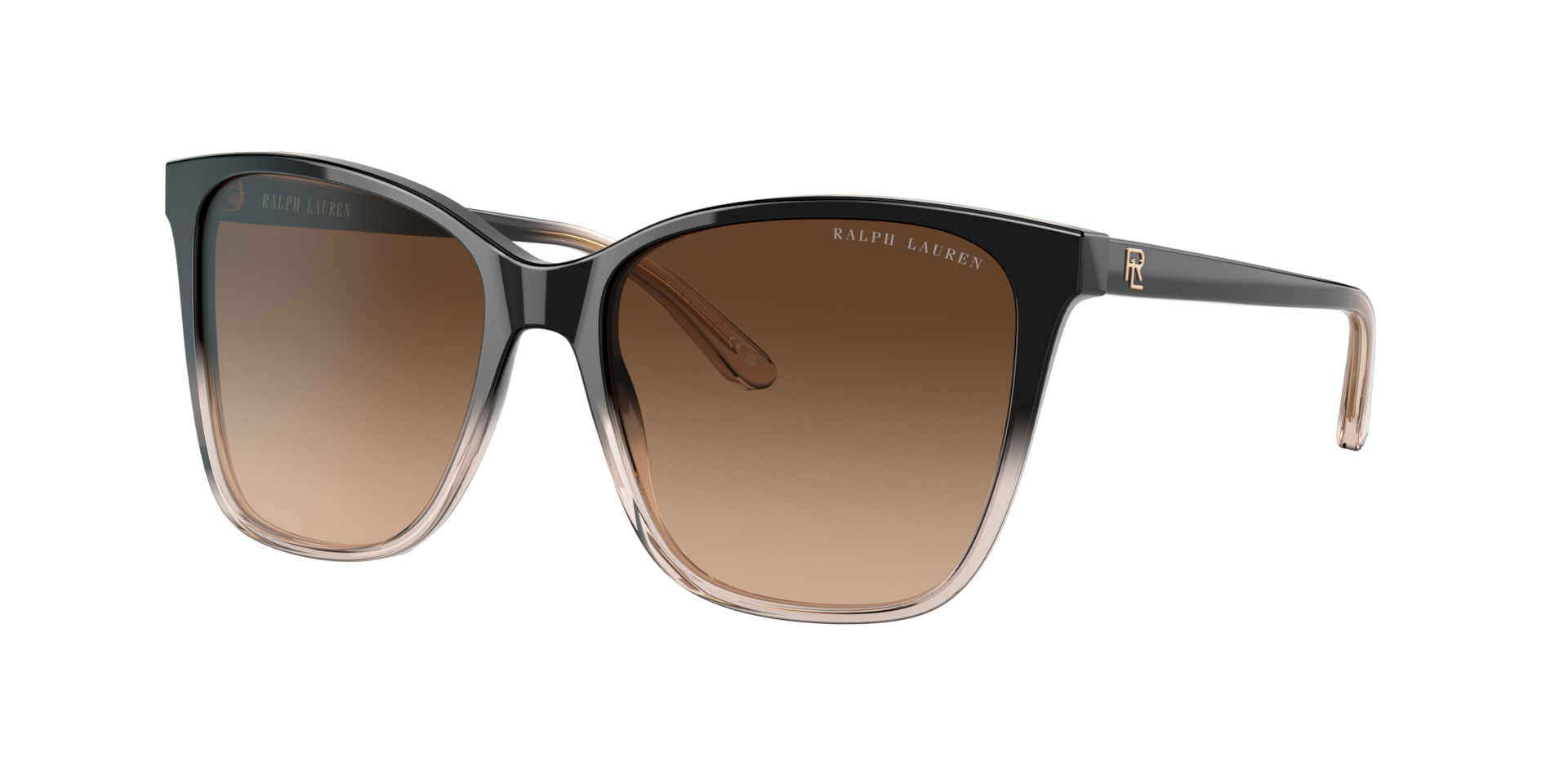 Ralph Lauren Woman Sunglass RL8201 -  Frame color: Shiny Gradient Black/Transparent Beige, Lens color: Light Gradient Brown