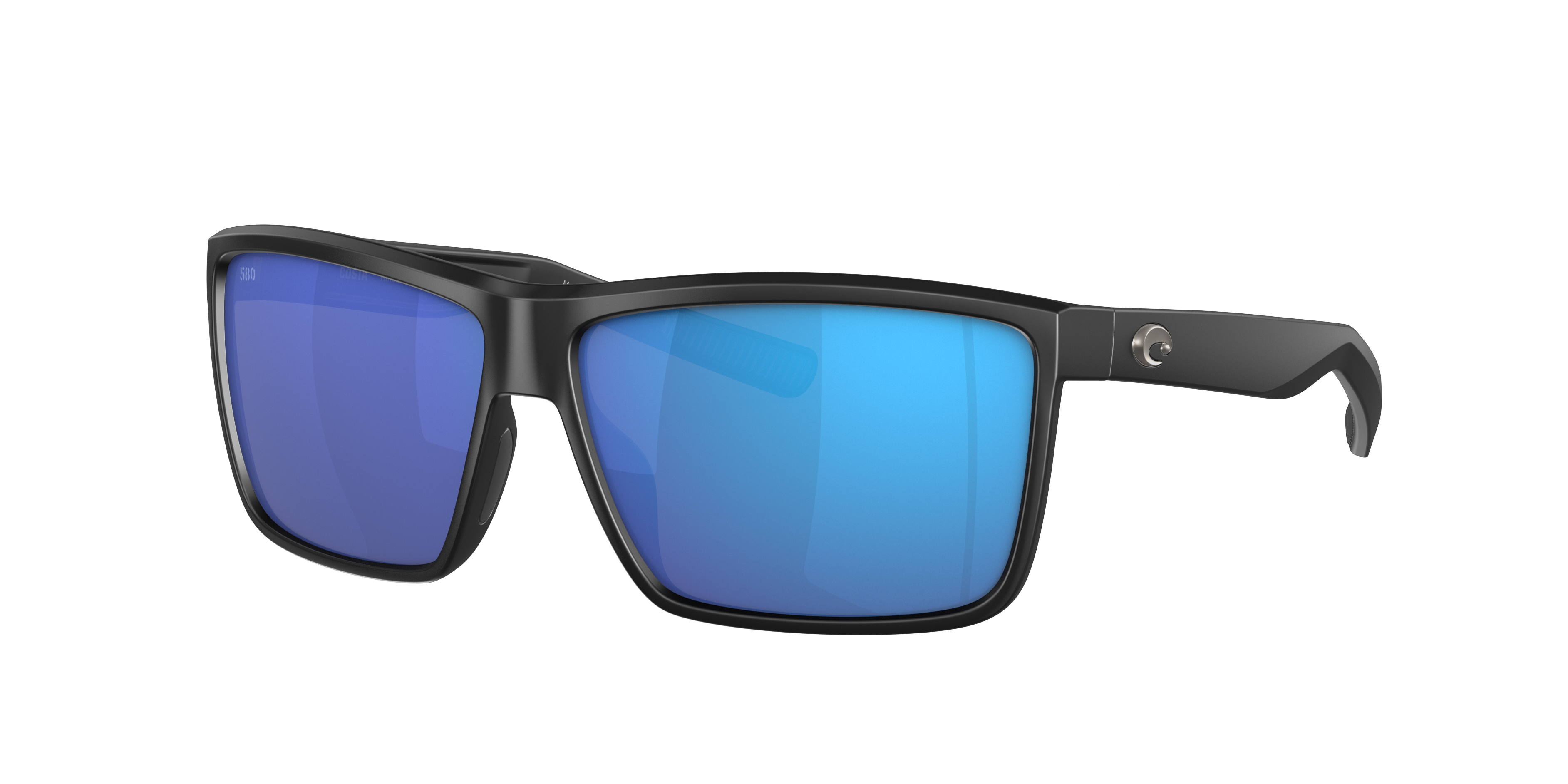 Costa Man Sunglass Rinconcito -  Frame color: Matte Black, Lens color: Blue Mirror