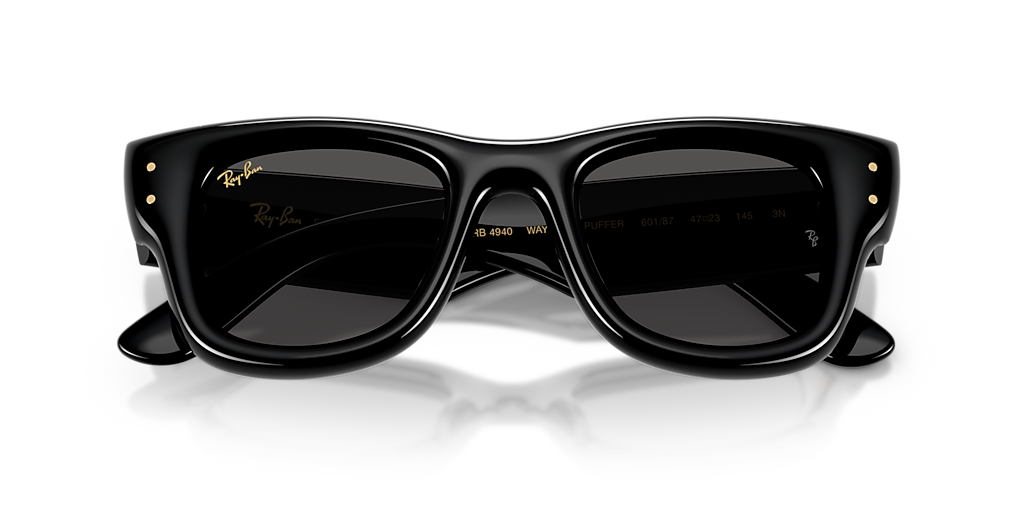 Ray-Ban Wayfarer Puffer M (47 - 23) with Black lenses and Black