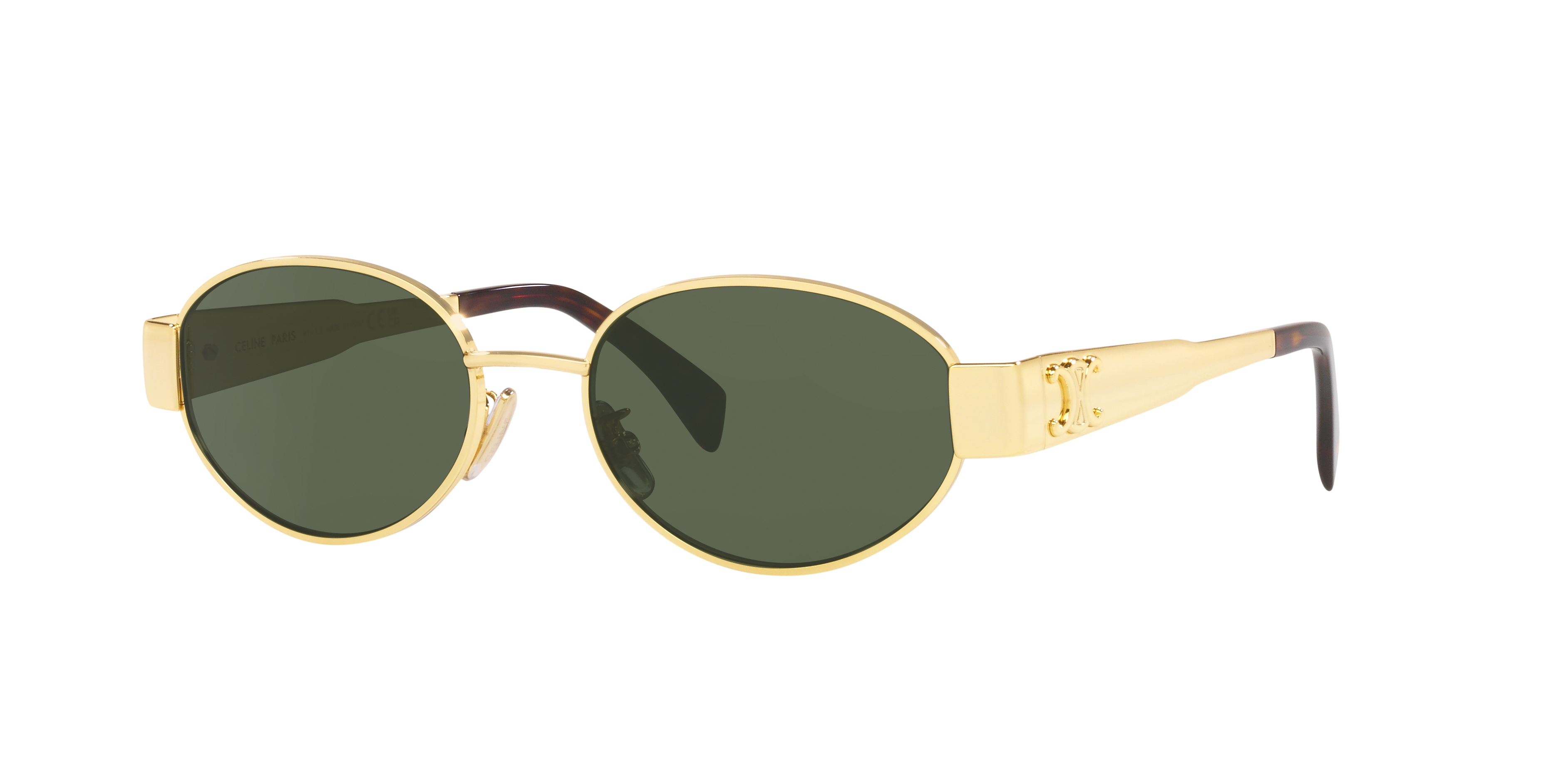 Celine CL40235U S (54 - 18) with Green lenses and Gold frame