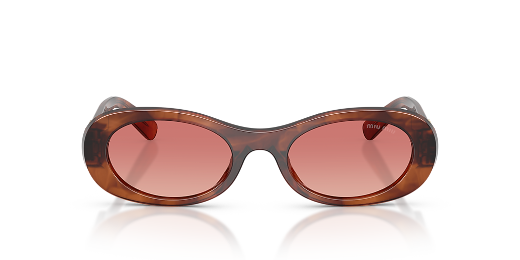 Miu Miu MU 06ZS S (50 - 20) with Red lenses and Brown frame