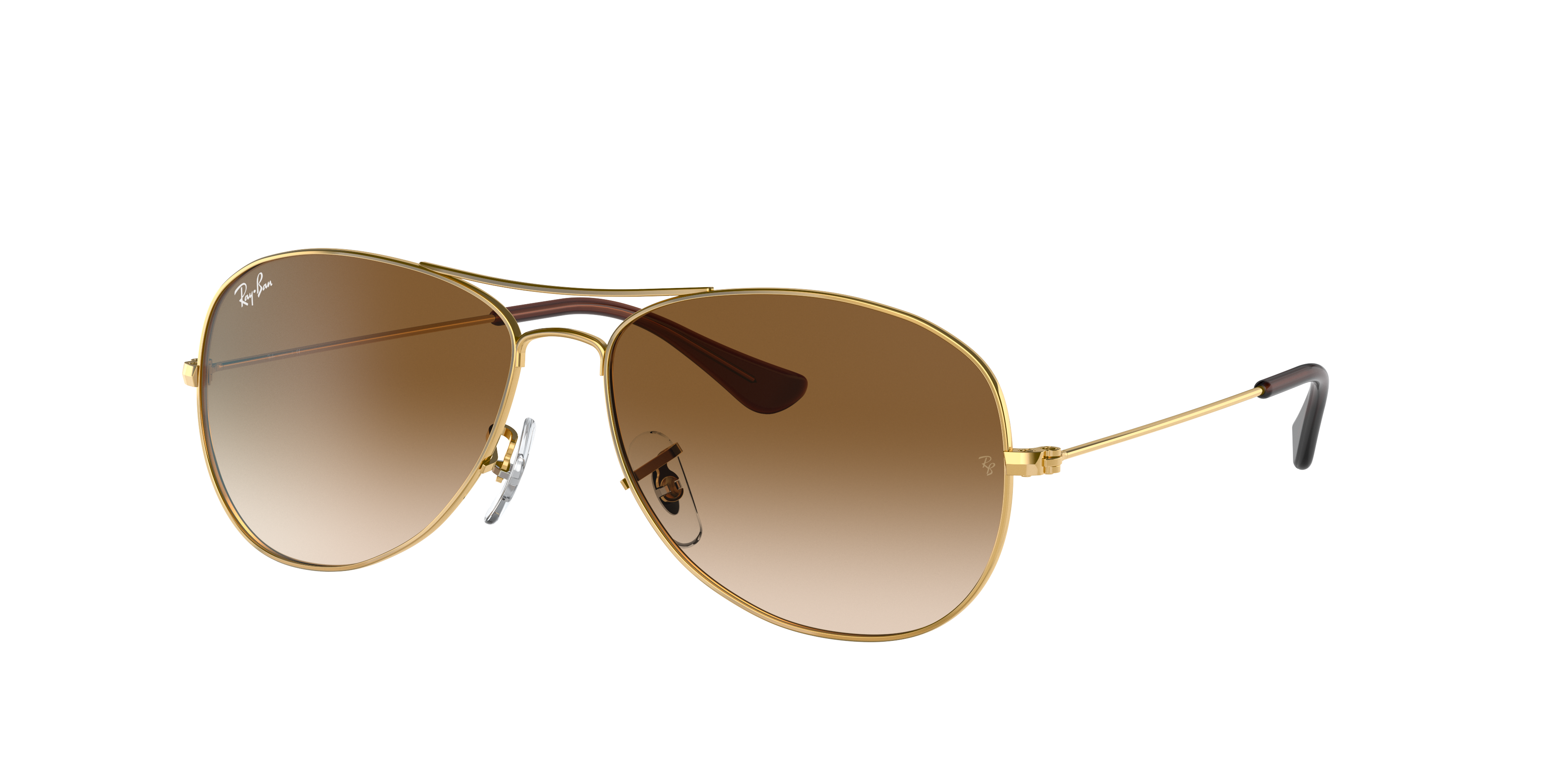 Ray-Ban Cockpit XL (59 - 14) with Brown lenses and Gold frame