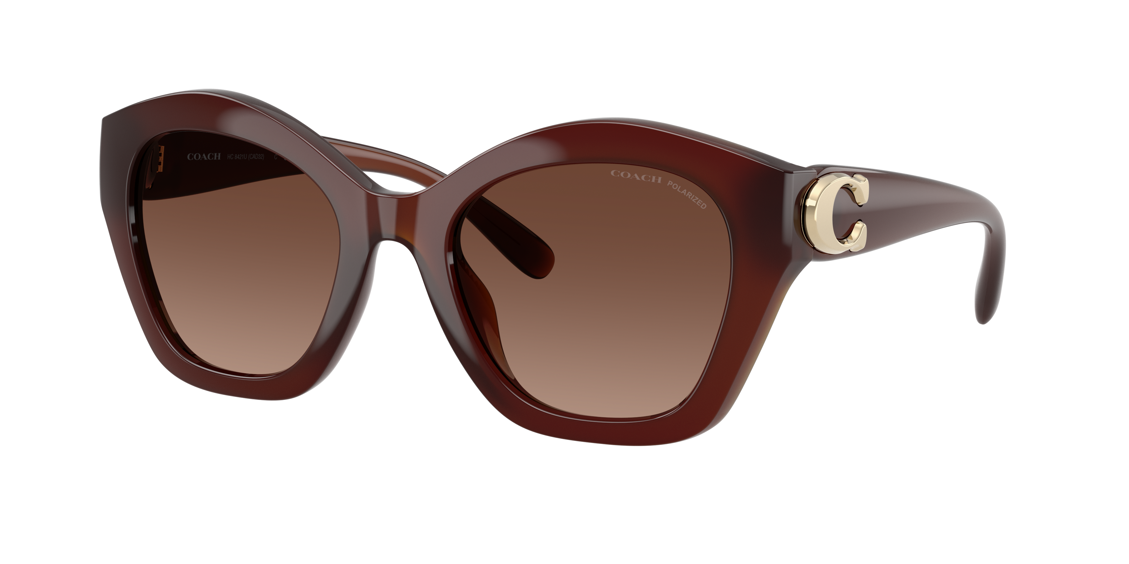Coach Woman Sunglass CAD31 -  Frame color: Milky Hazelnut, Lens color: Brown Gradient Polarized
