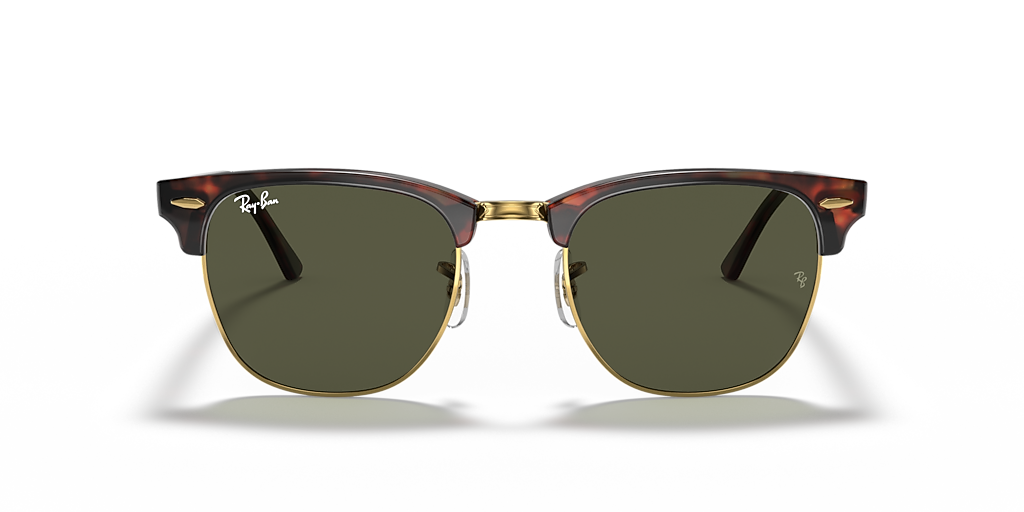 Ray-Ban Clubmaster Classic XL (55 - 19) with Green lenses and
