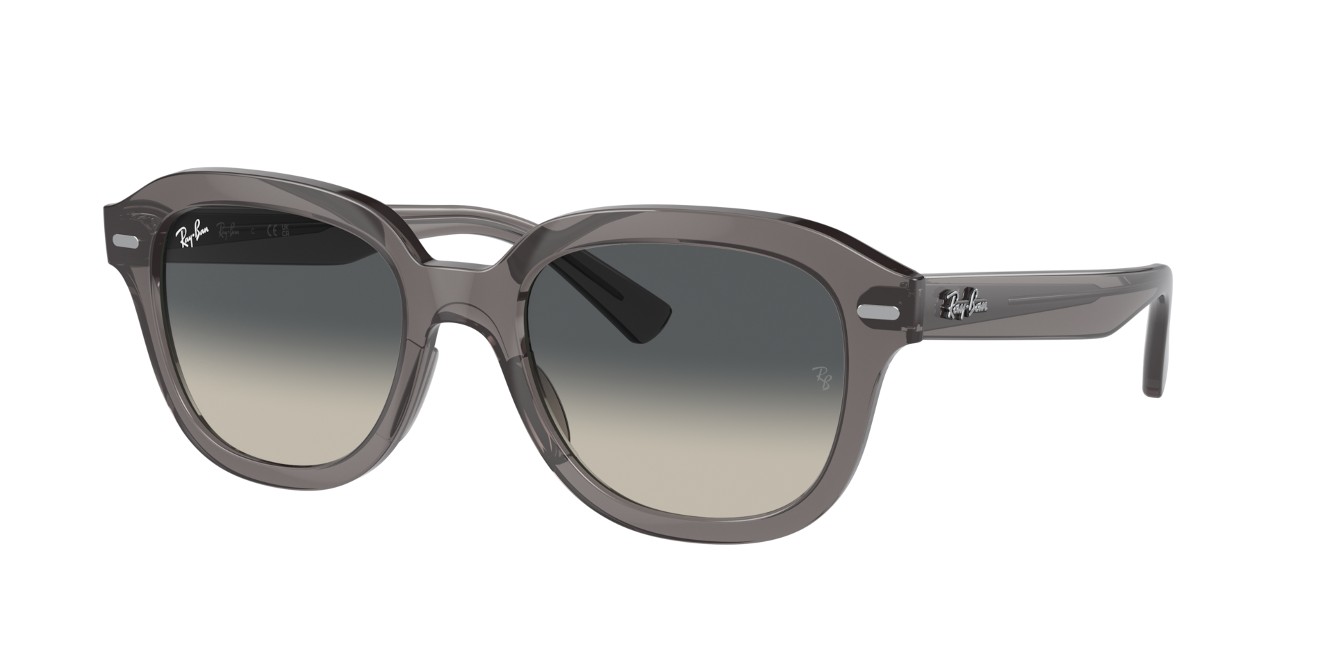 Ray-Ban Unisex Sunglass Erik -  Frame color: Opal Dark Grey, Lens color: Grey