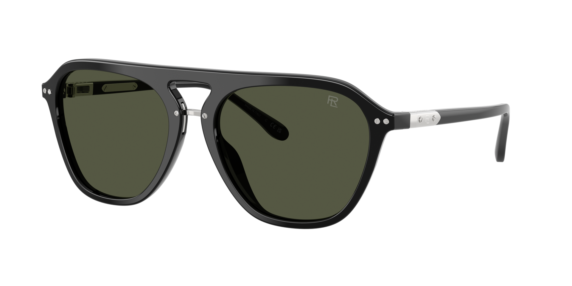 Ralph Lauren Homme Sunglass The Hugh - Couleur du Monture Noir brillant Couleur de Lentille Vert 525 €