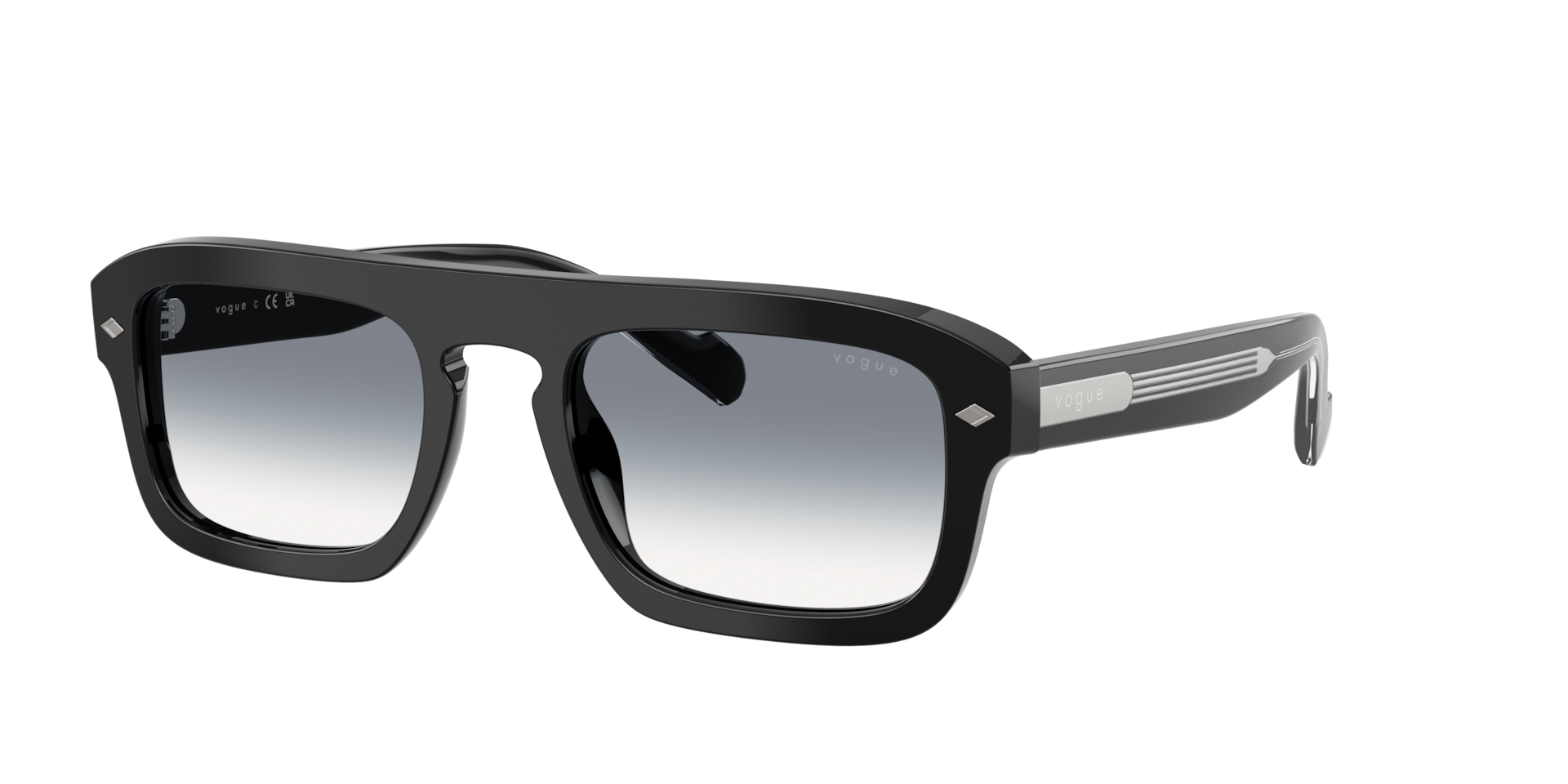 Vogue Eyewear Blue Man Vo5620s W44/79 Sunglasses Acetate Black Geometric Normal Shaded - Image 2