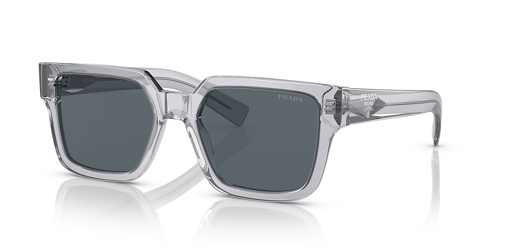 Prada PR 03ZS M (54 - 19) with Blue lenses and Grey frame