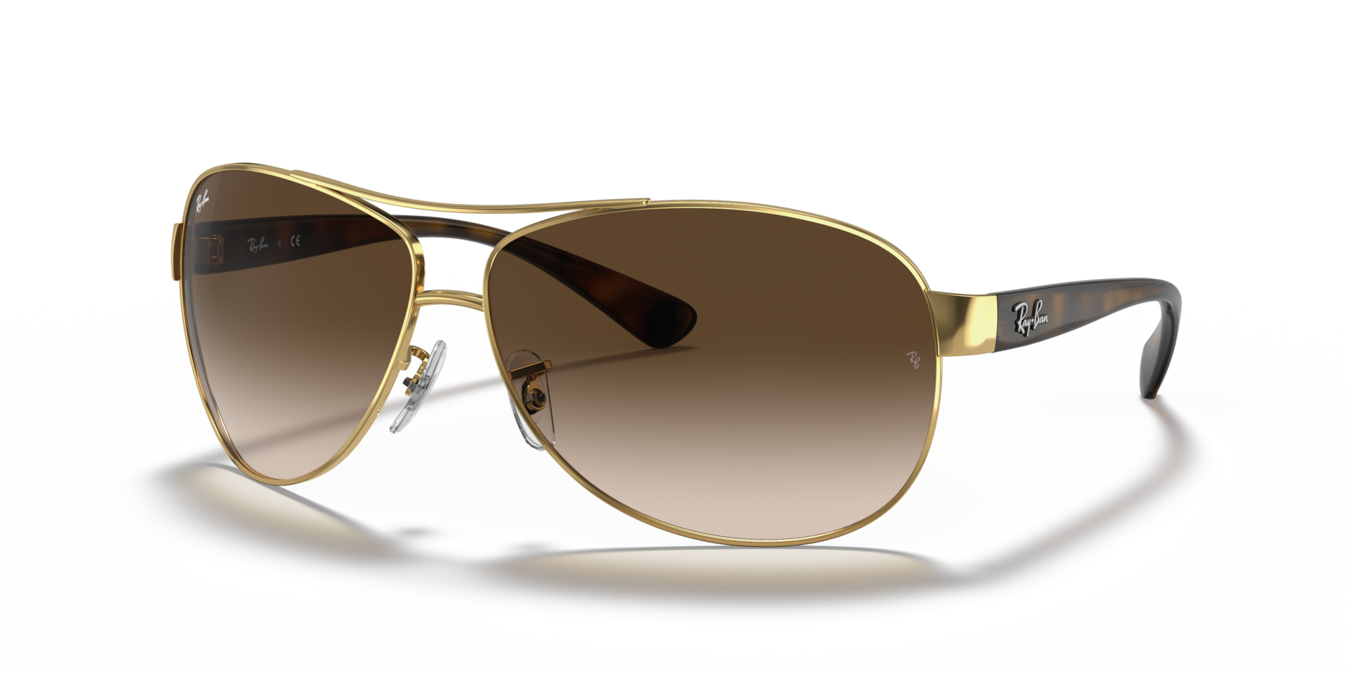 美品　Ray-Ban RB3386 Ray-Ban RB3386 XXL (67 - 13) with Brown lenses and Gold frame