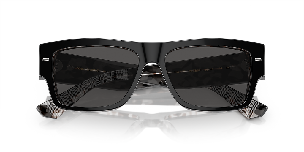 Dolce&Gabbana DG4451 S (55 - 15) with Grey lenses and Black frame