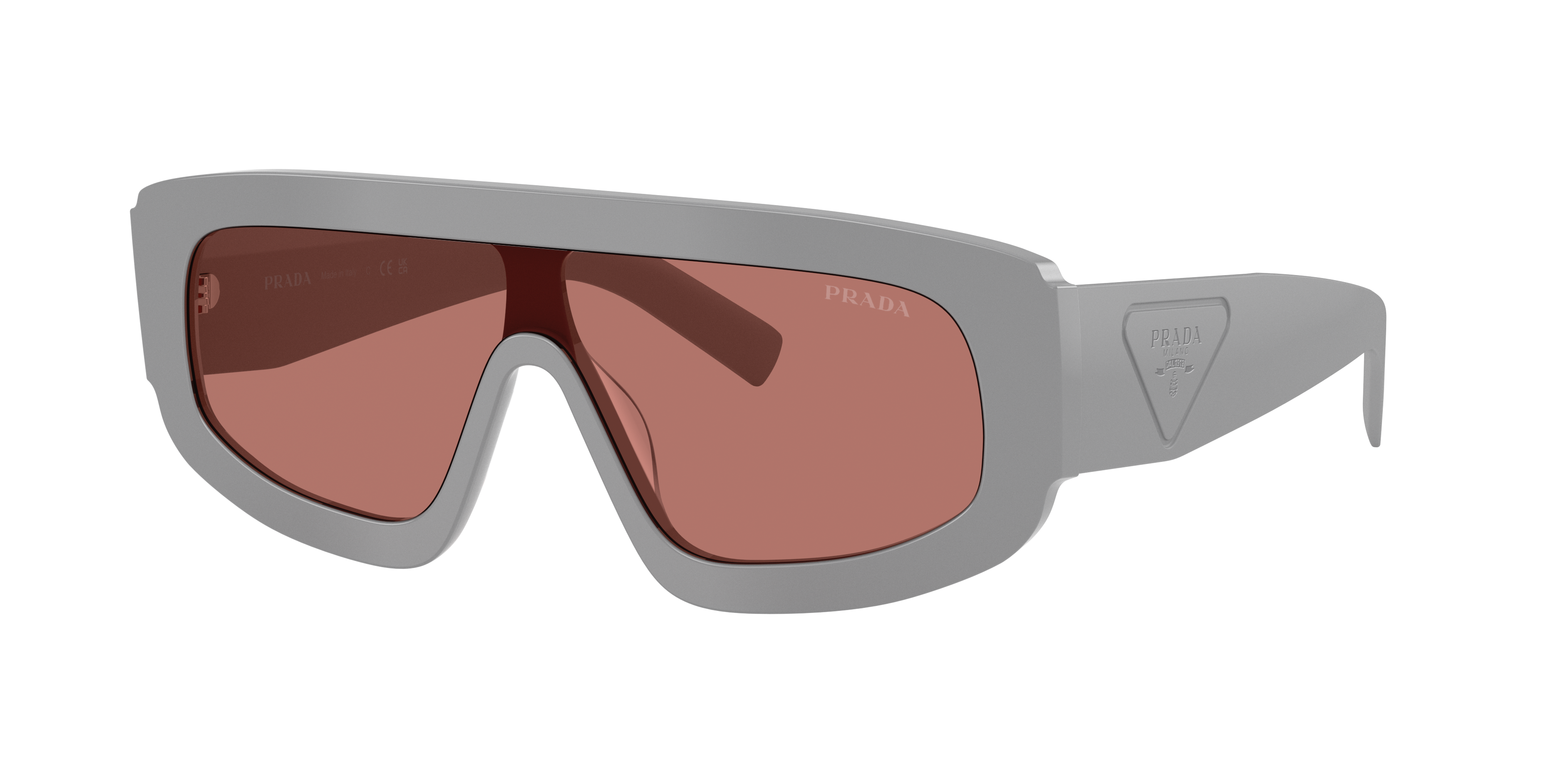 Prada Man Sunglass PR D10S -  Frame color: Cement, Lens color: Bordeaux