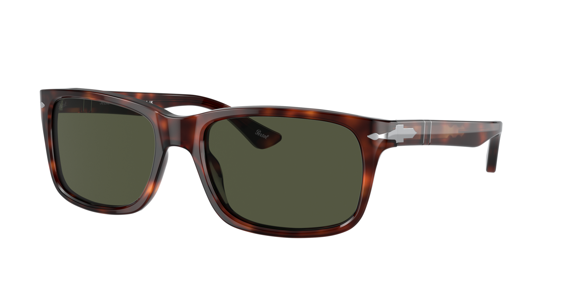 Persol Mann Sunglass PO3048S - Rahmenfarbe: Havana, Linsenfarbe: Grün