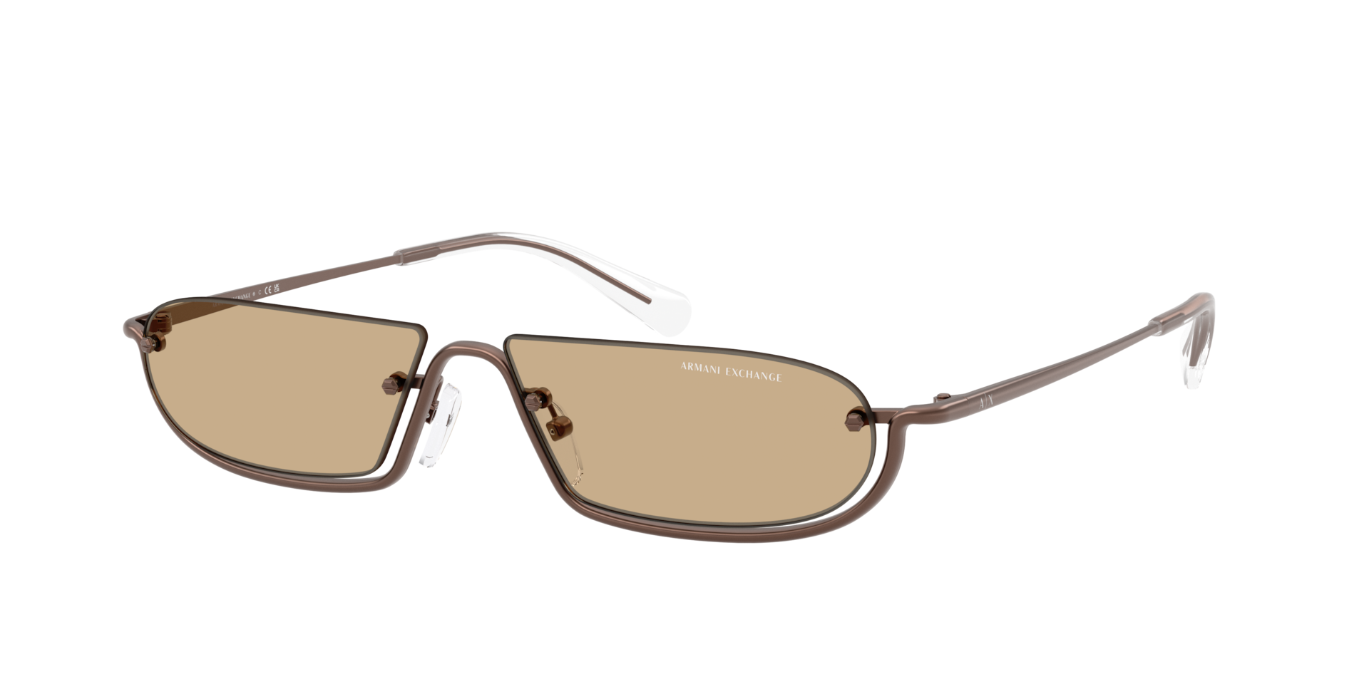 Armani Exchange AX2058S XL (58 - 14) with Brown lenses and Copper