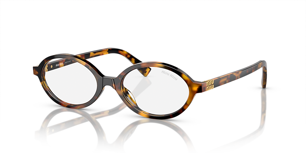 Miu Miu MU 04ZS S (50 - 18) with Transparent lenses and Tortoise