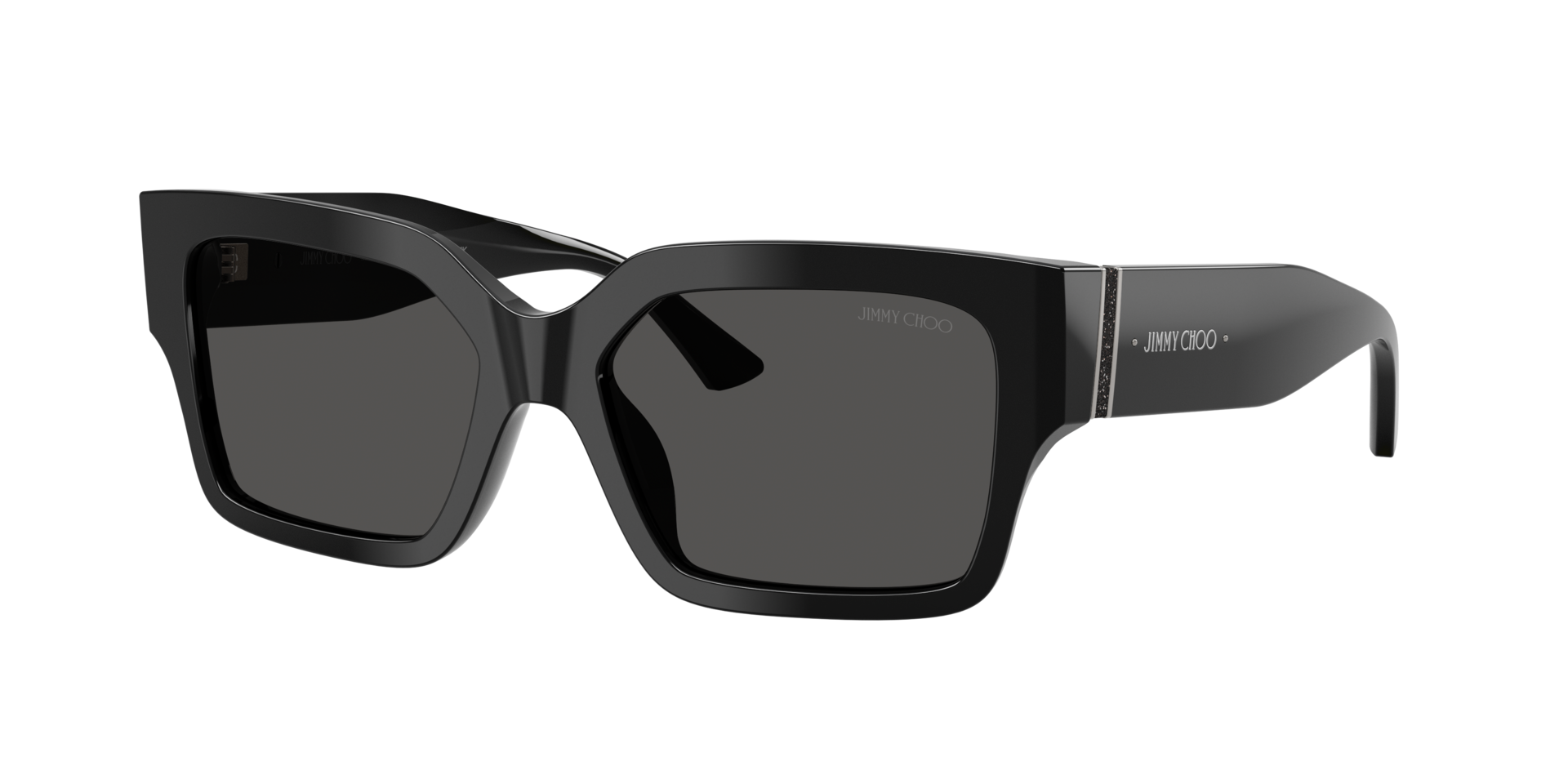 Jimmy Choo Frau Sunglass JC5058JU - Rahmenfarbe: Schwarz, Linsenfarbe: Dunkelgrau