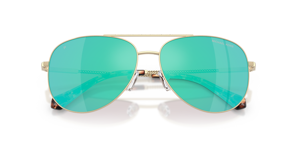 Michael Kors Perledo L (58 - 14) with Blue lenses and Gold frame