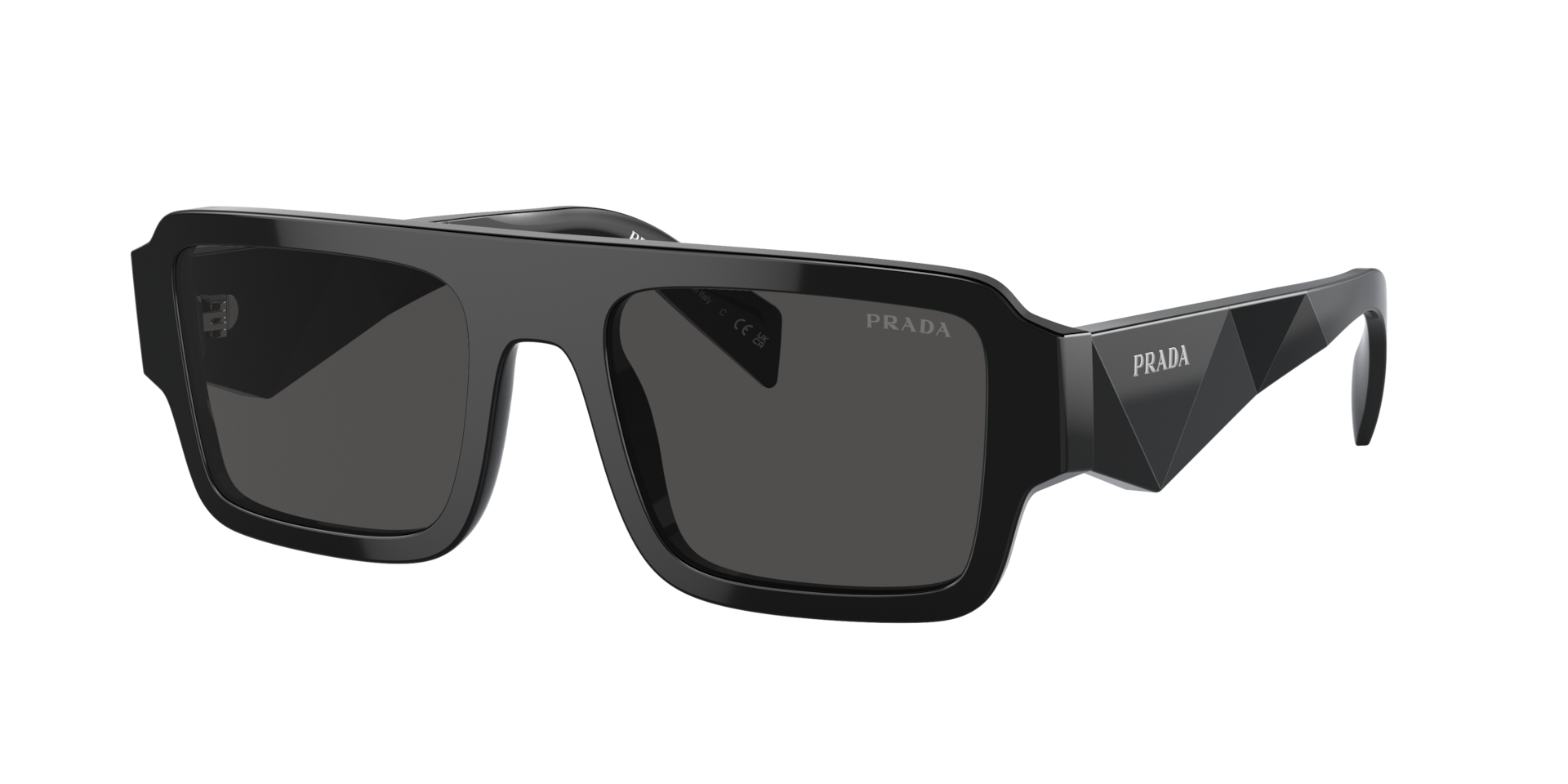 Prada Homme Sunglass PR A05S - Couleur du Monture Noir Couleur de Lentille Gris fonc 259 €