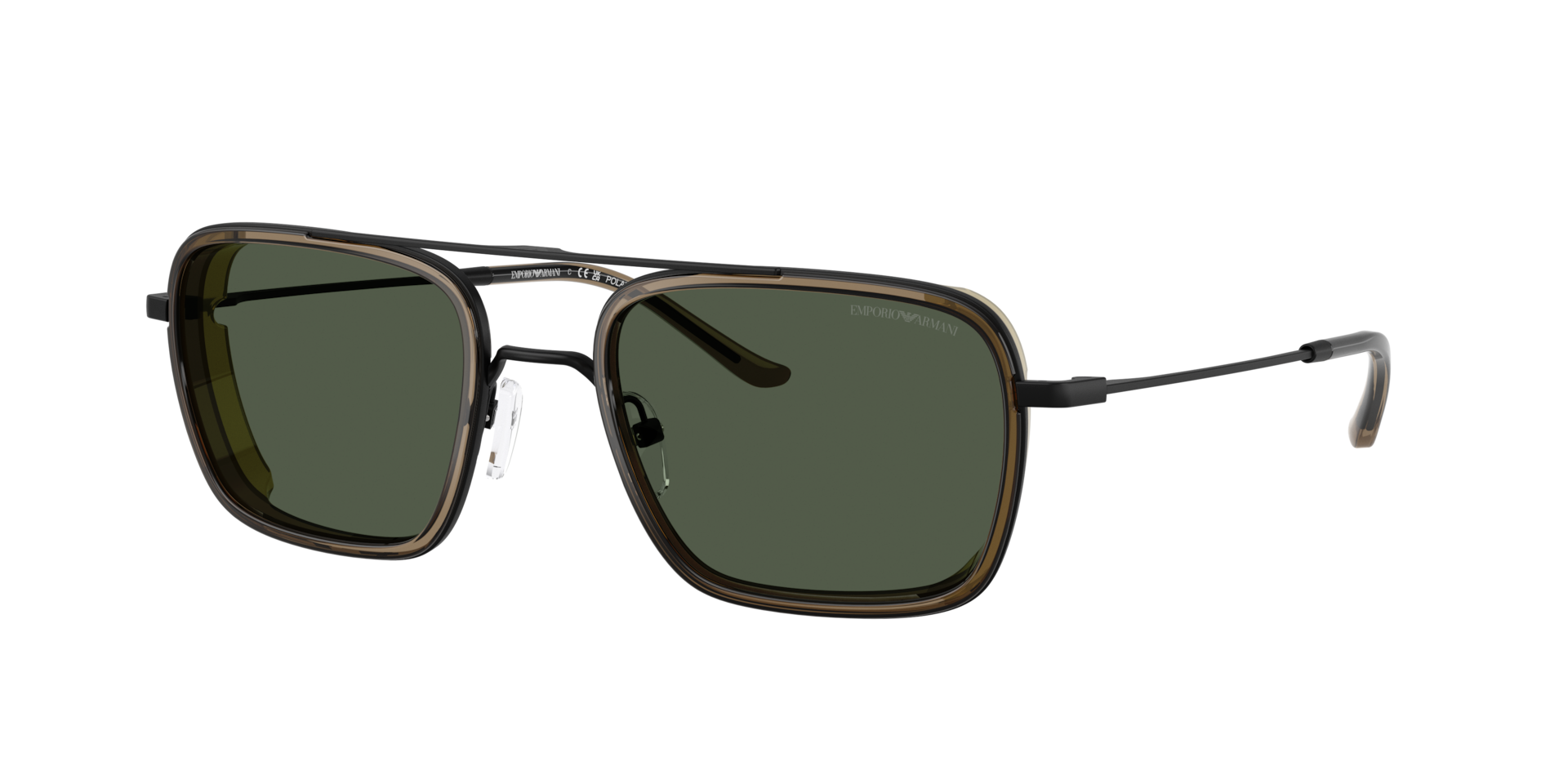 Emporio Armani Men's Black ’S Square-Shape Sunglasses - Image 3