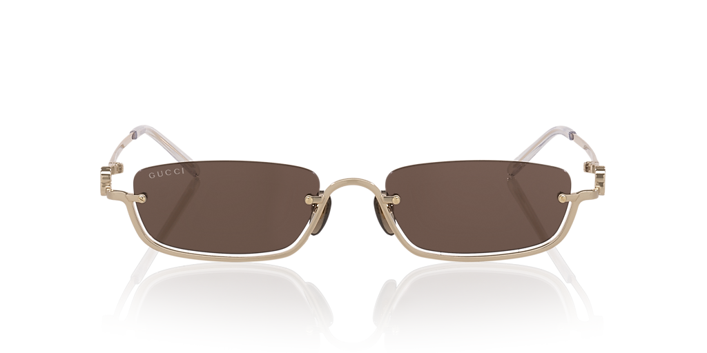 Gucci Gg1278S M (55 - 19) with Brown lenses and Gold frame
