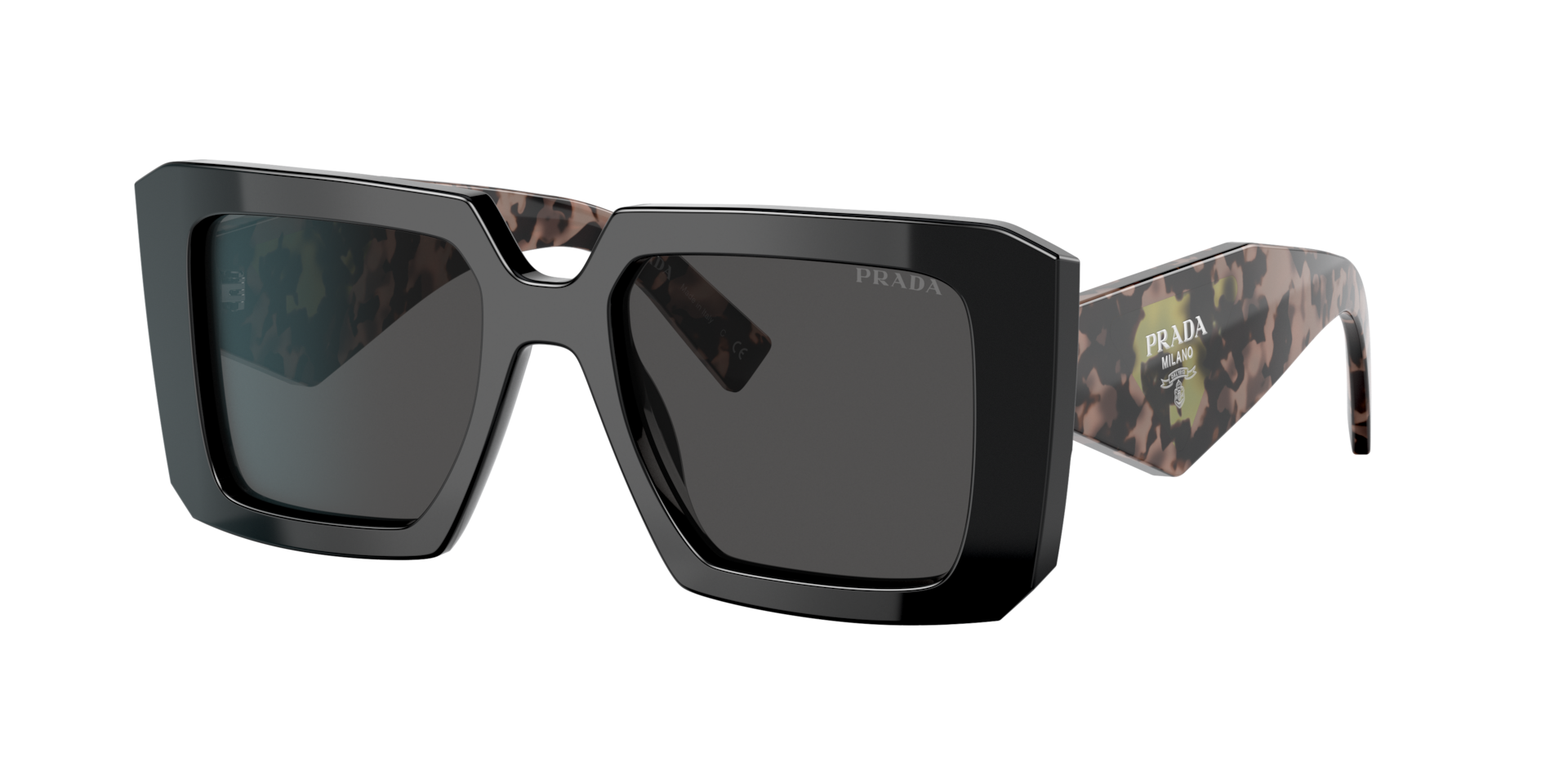 Prada Woman Sunglass PR 23YS -  Frame color: Black, Lens color: Dark Grey