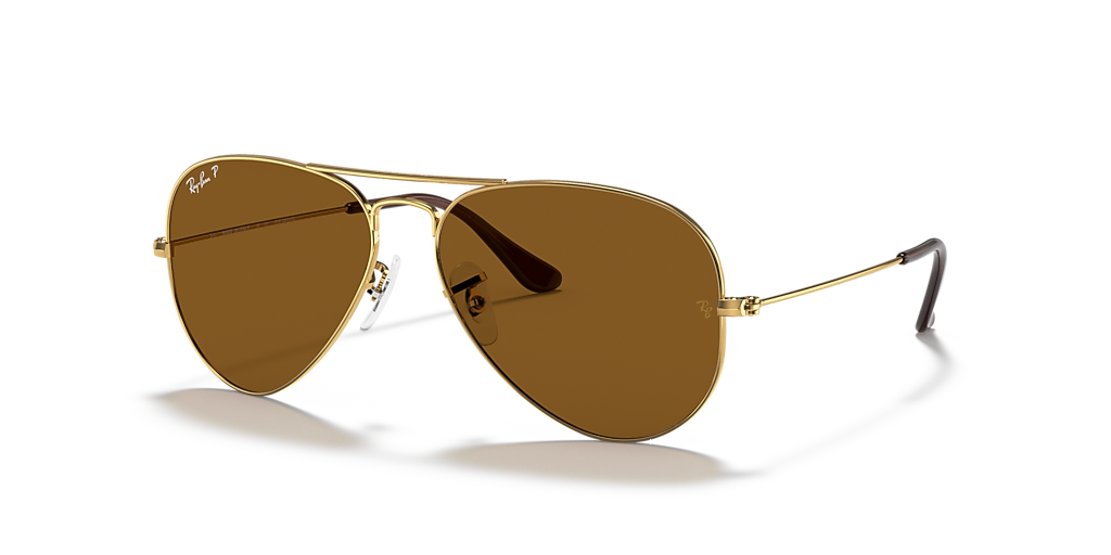 Ray-Ban Aviator Classic XXL (62 - 14) with Brown lenses and Gold