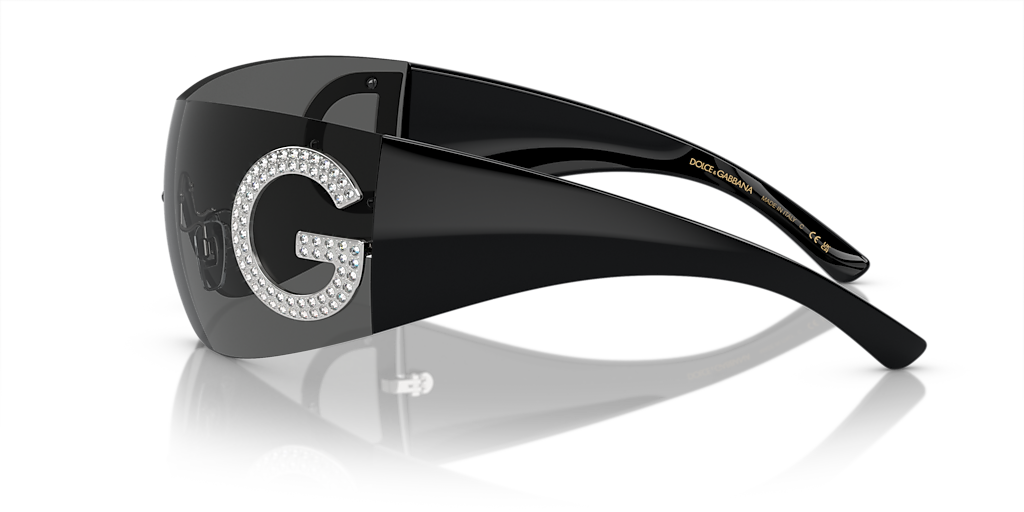 Dolce&Gabbana DG2298B S (0 - 140) com Lentes Cinza e Armação Preto