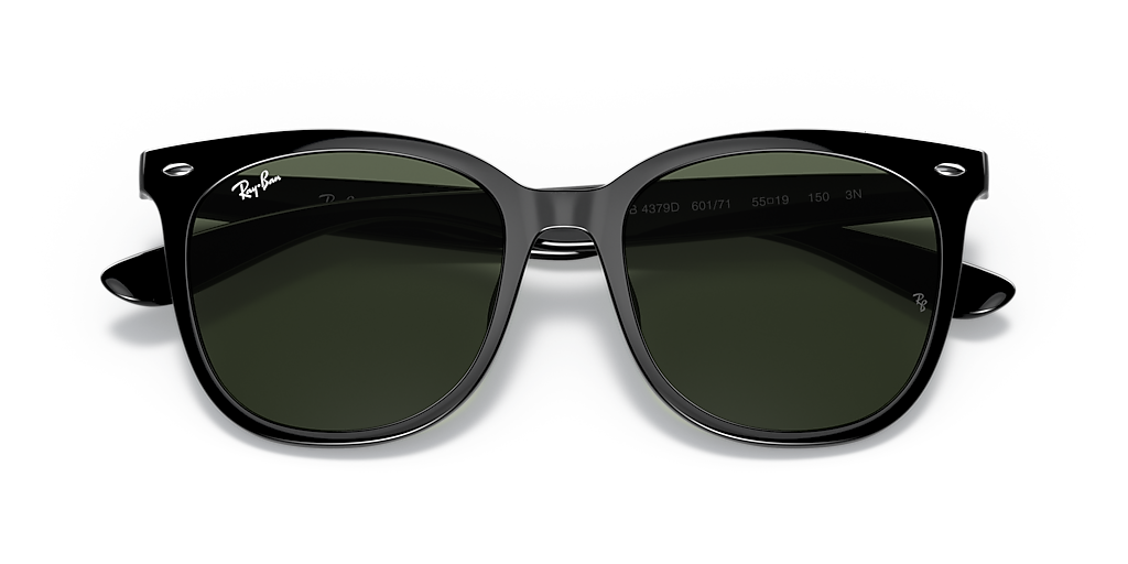 Ray-Ban サングラス RB4379D Ray-Ban RB4379D L (55 - 19) with Green lenses and Black frame