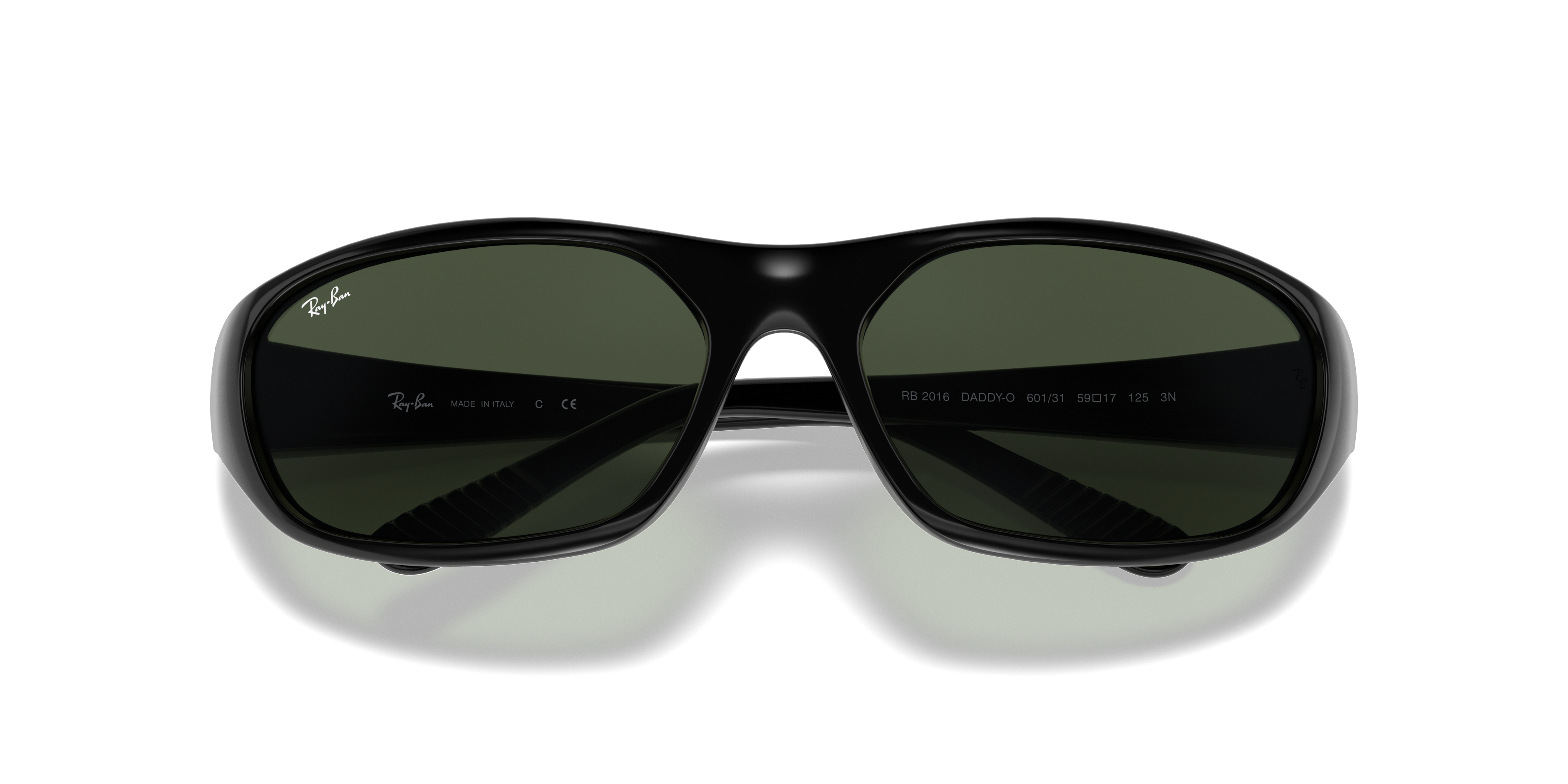 Ray-Ban DADDY-O サングラス Ray-Ban Daddy-O XL (59 - 17) with Green lenses and Black frame