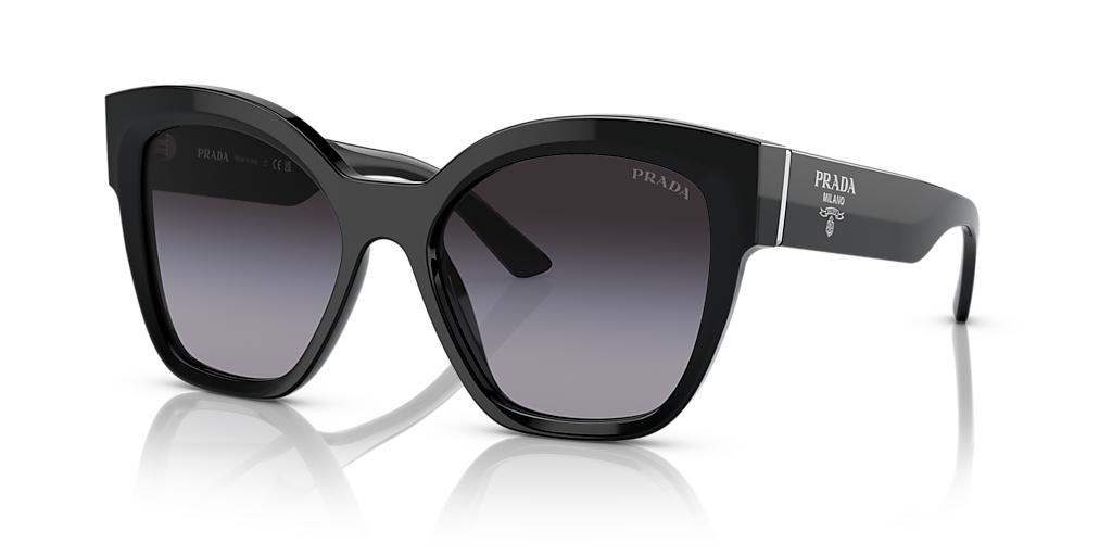 Prada PR 17ZS M (54 - 18) with Grey lenses and Black frame