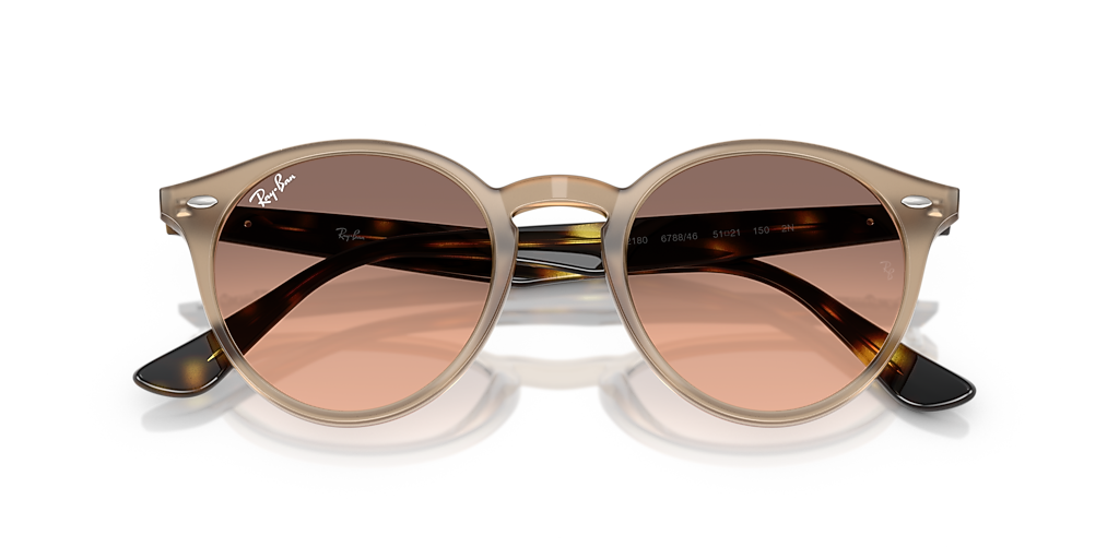 Ray-Ban RB2180 M (49 - 21) with Pink lenses and Beige frame