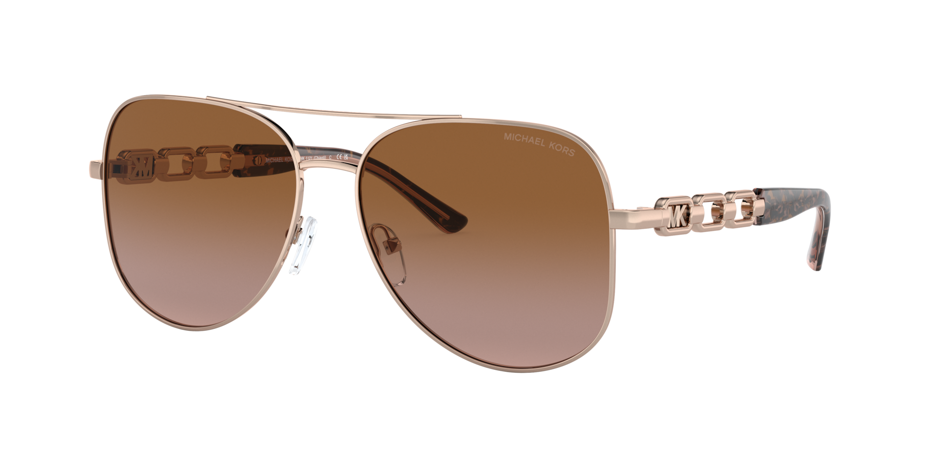 Michael Kors Femme Sunglass Chianti - Couleur du Monture: Or Rose, Couleur de Lentille: Dégradé Rose Marron