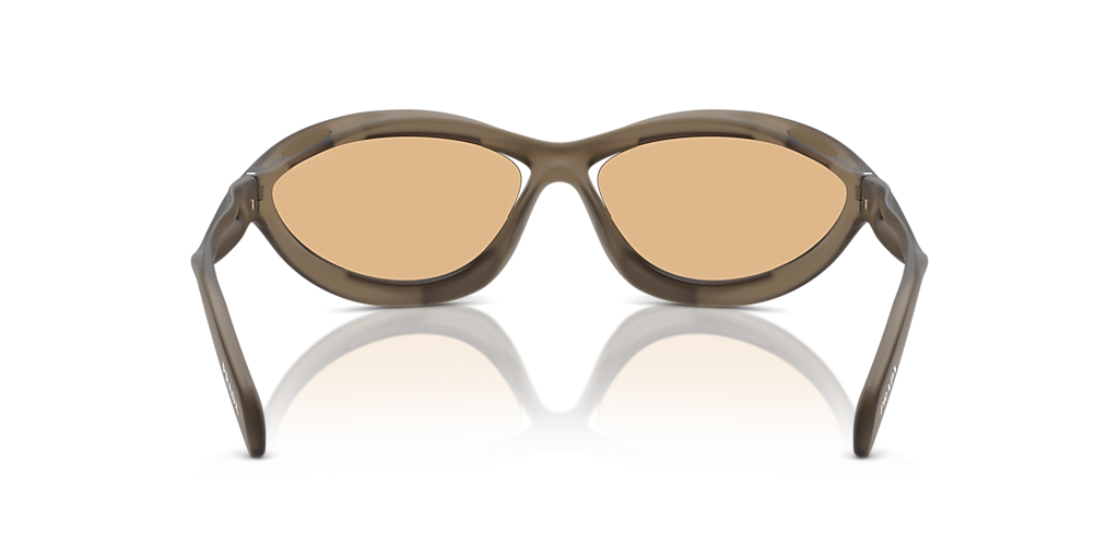 Prada PR A26S XL (63 - 17) with Orange lenses and Brown frame
