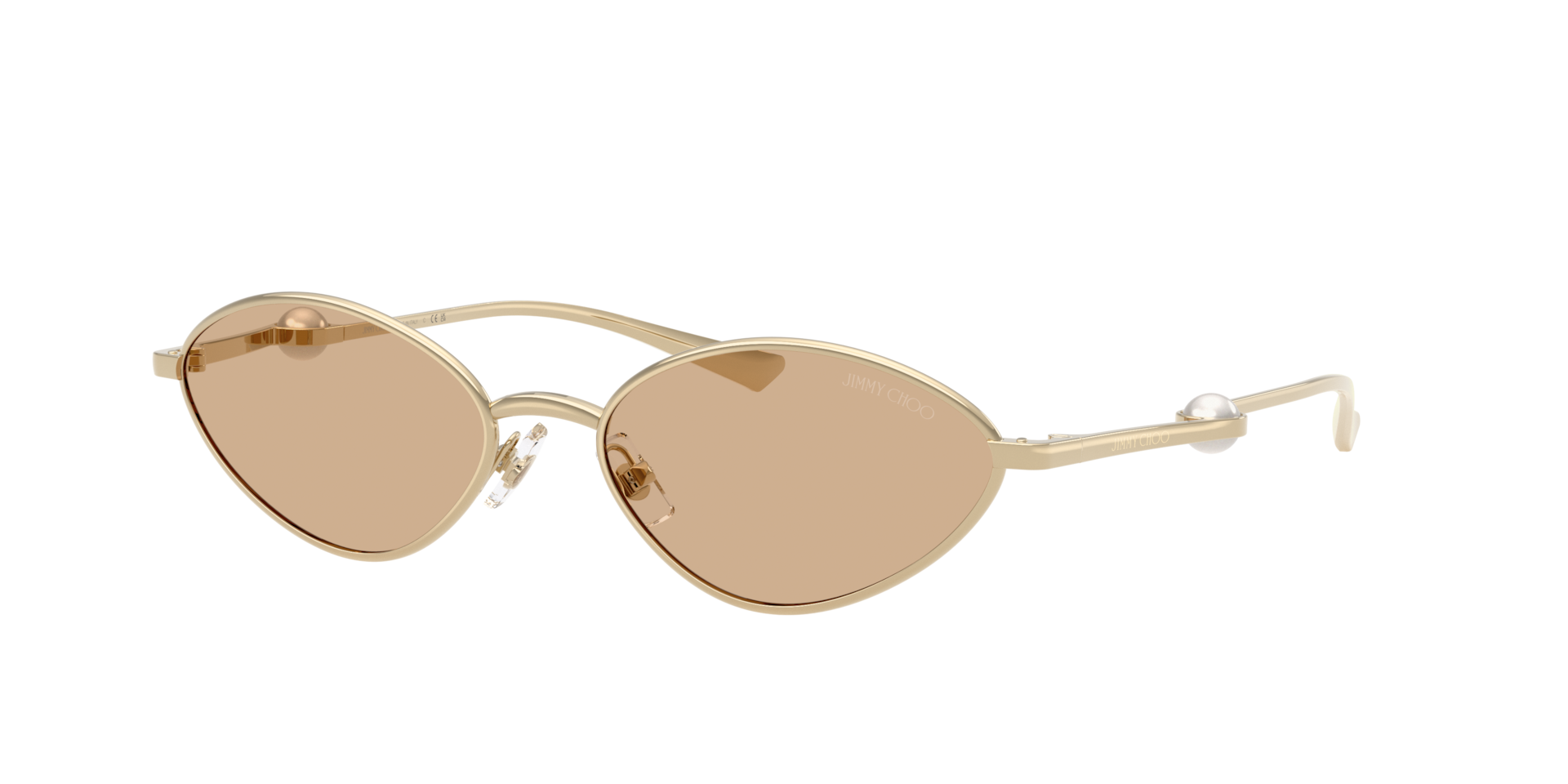 Jimmy Choo Frau Sunglass JC4033H - Rahmenfarbe: Hellgold, Linsenfarbe: Braun