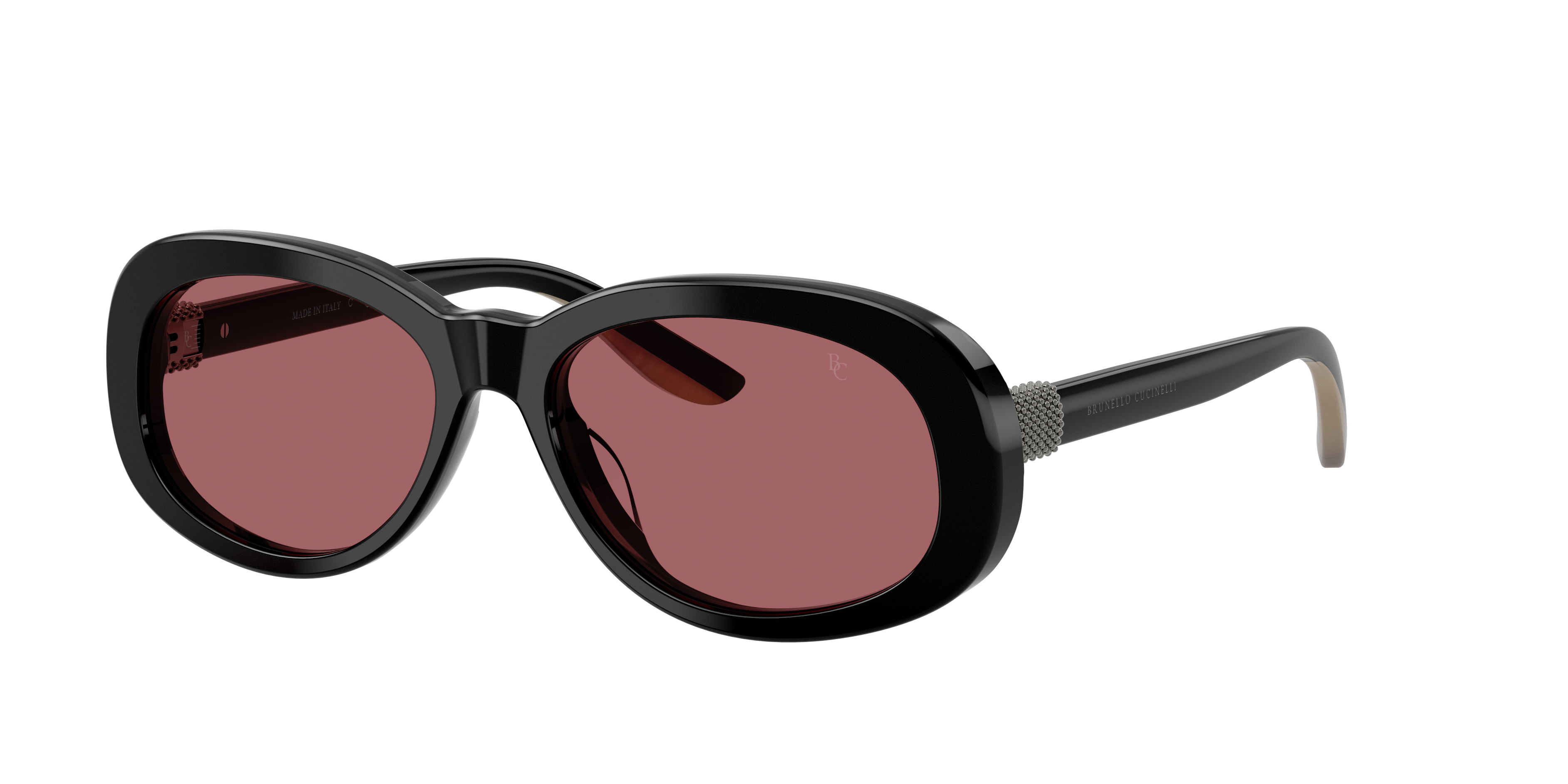 Brunello Cucinelli Woman Sunglass BC4021S CLAIRE -  Frame color: Nero, Lens color: Amaranto Polarized