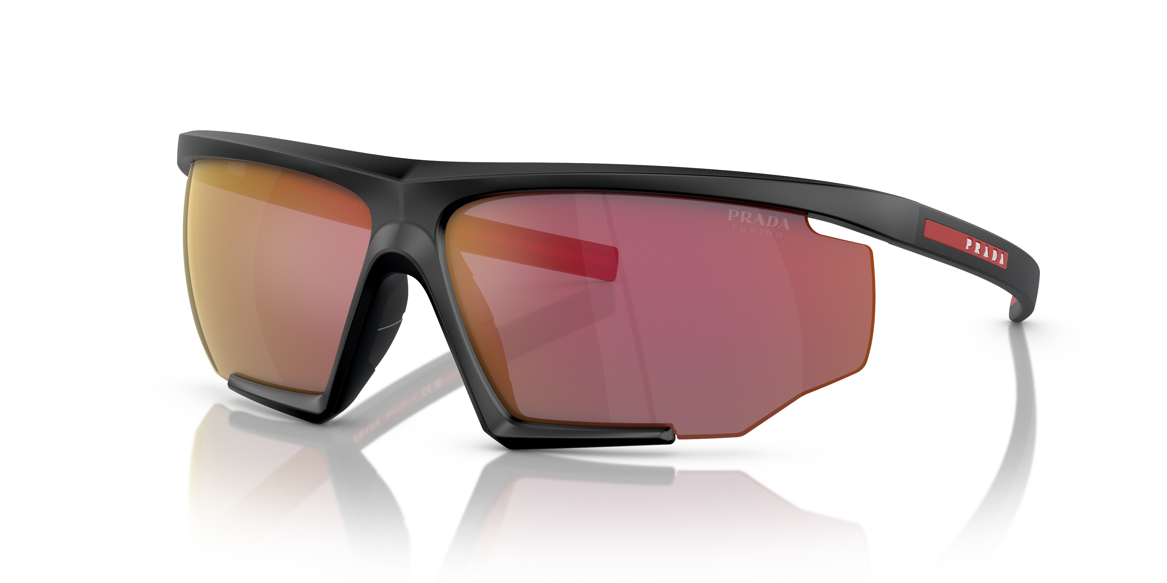 Prada Linea Rossa PS 07YS XXL (76 - 12) with Orange lenses and