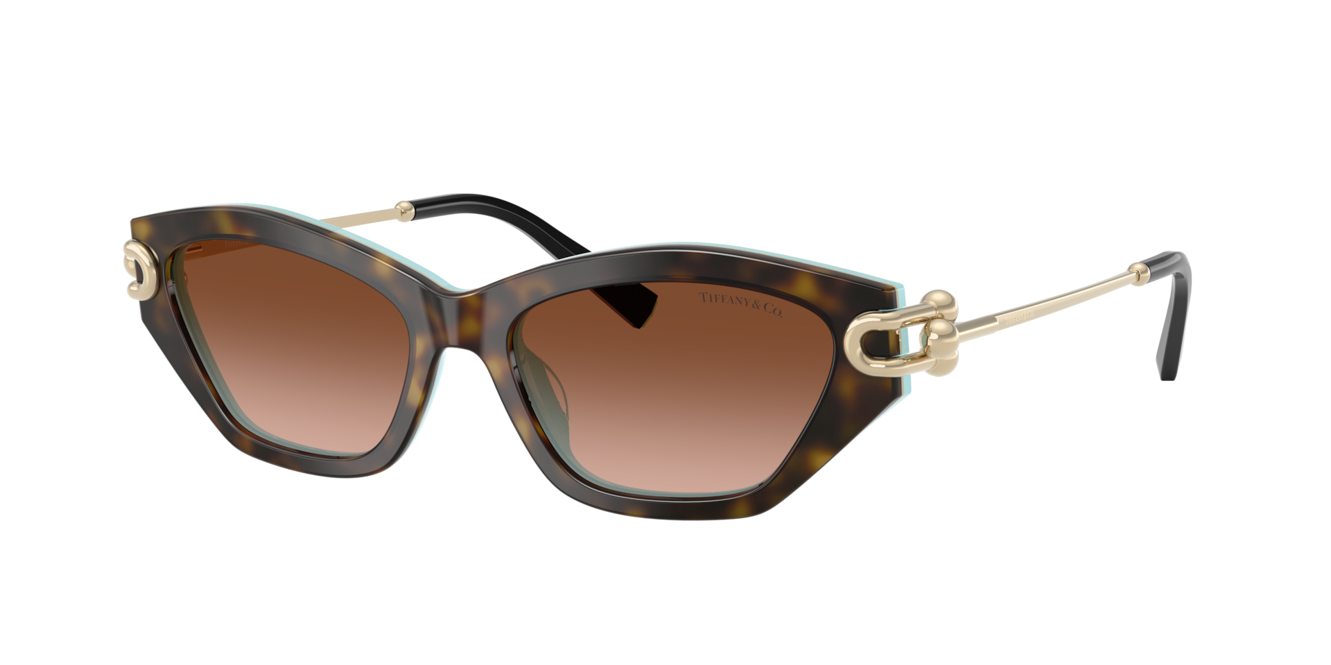 Tiffany & Co. Woman Sunglass TF4231U - Frame color: Havana On Tiffany Blue, Lens color: Brown Gradient
