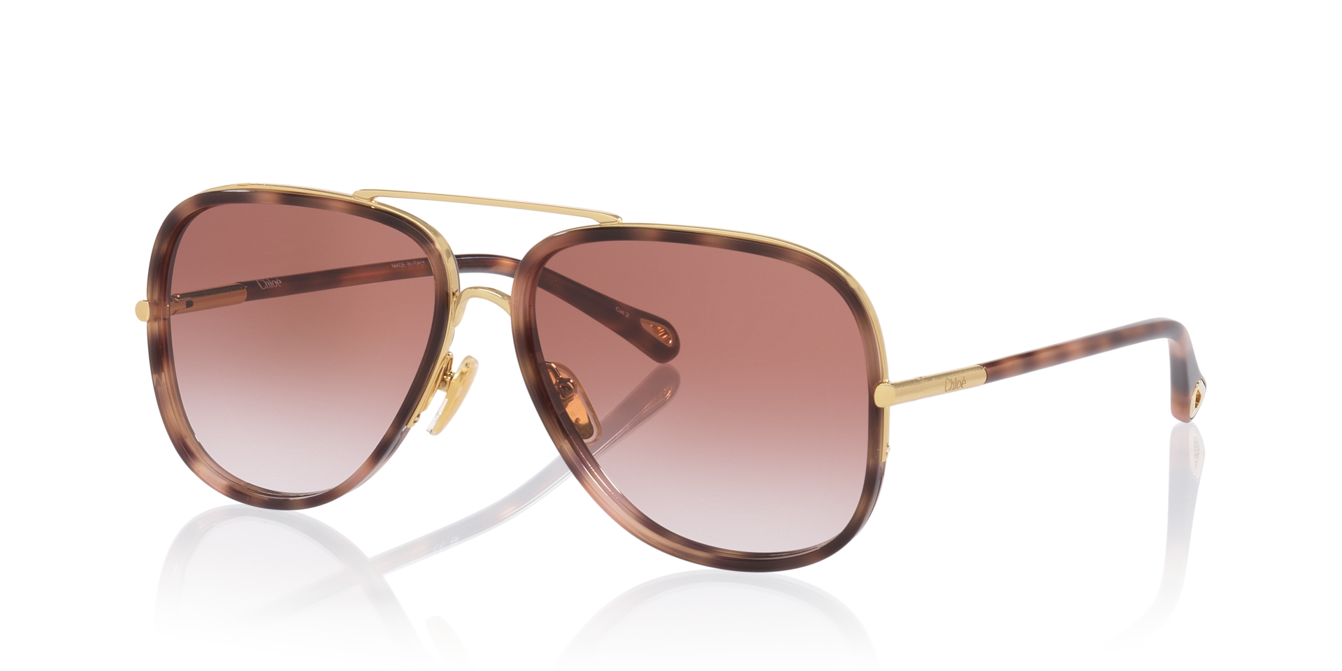 Chloé Ch0382S XL (60 - 15) with Red lenses and Gold frame