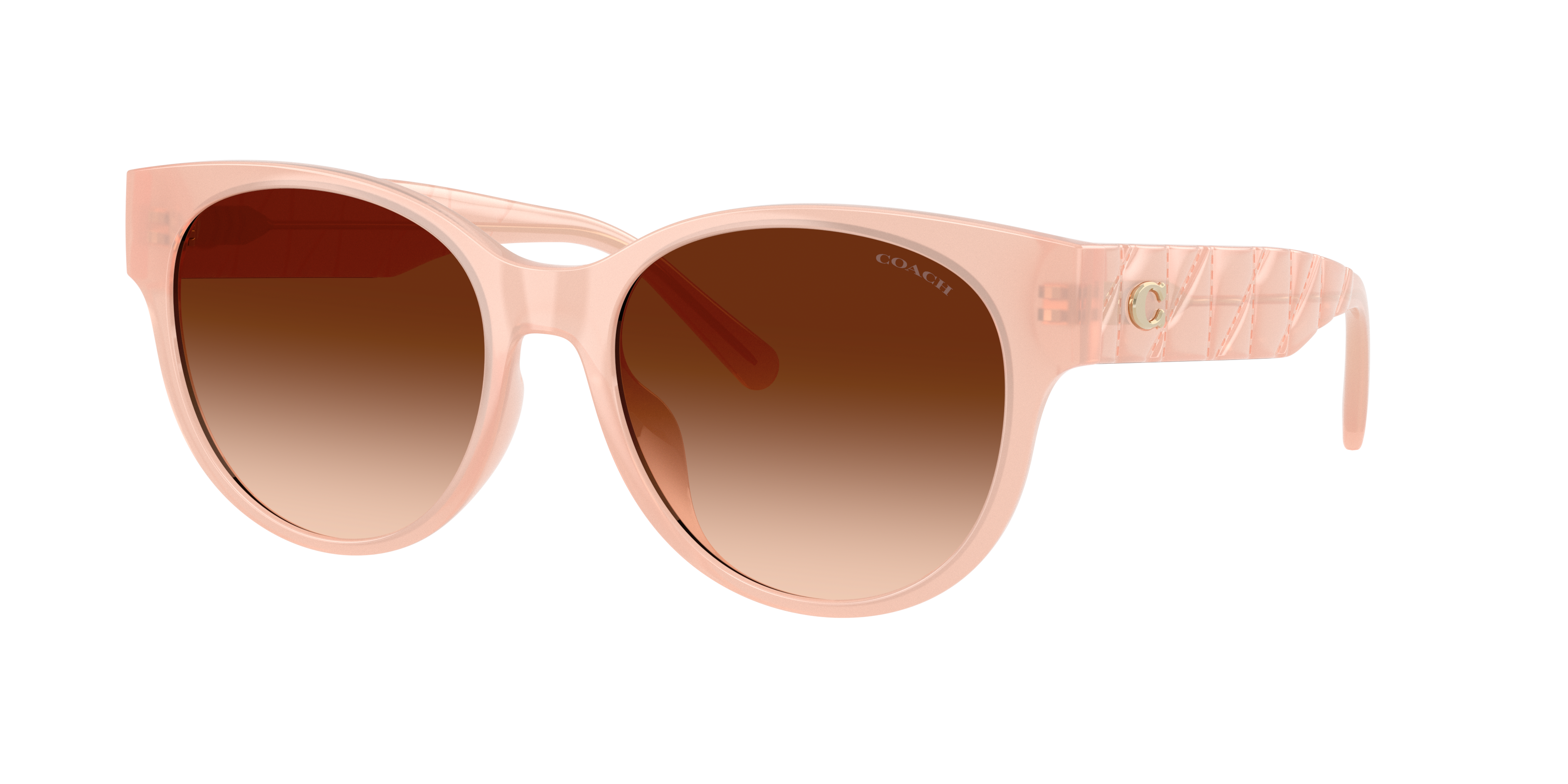 Coach Woman Sunglass CAE87 -  Frame color: Milky Light Pink, Lens color: Brown Gradient