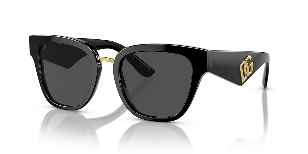 DOLCE&GABBANAサングラス DG4437 ブラック レディース Dolce&Gabbana DG4437 M (51 - 20) with Grey lenses and Black frame